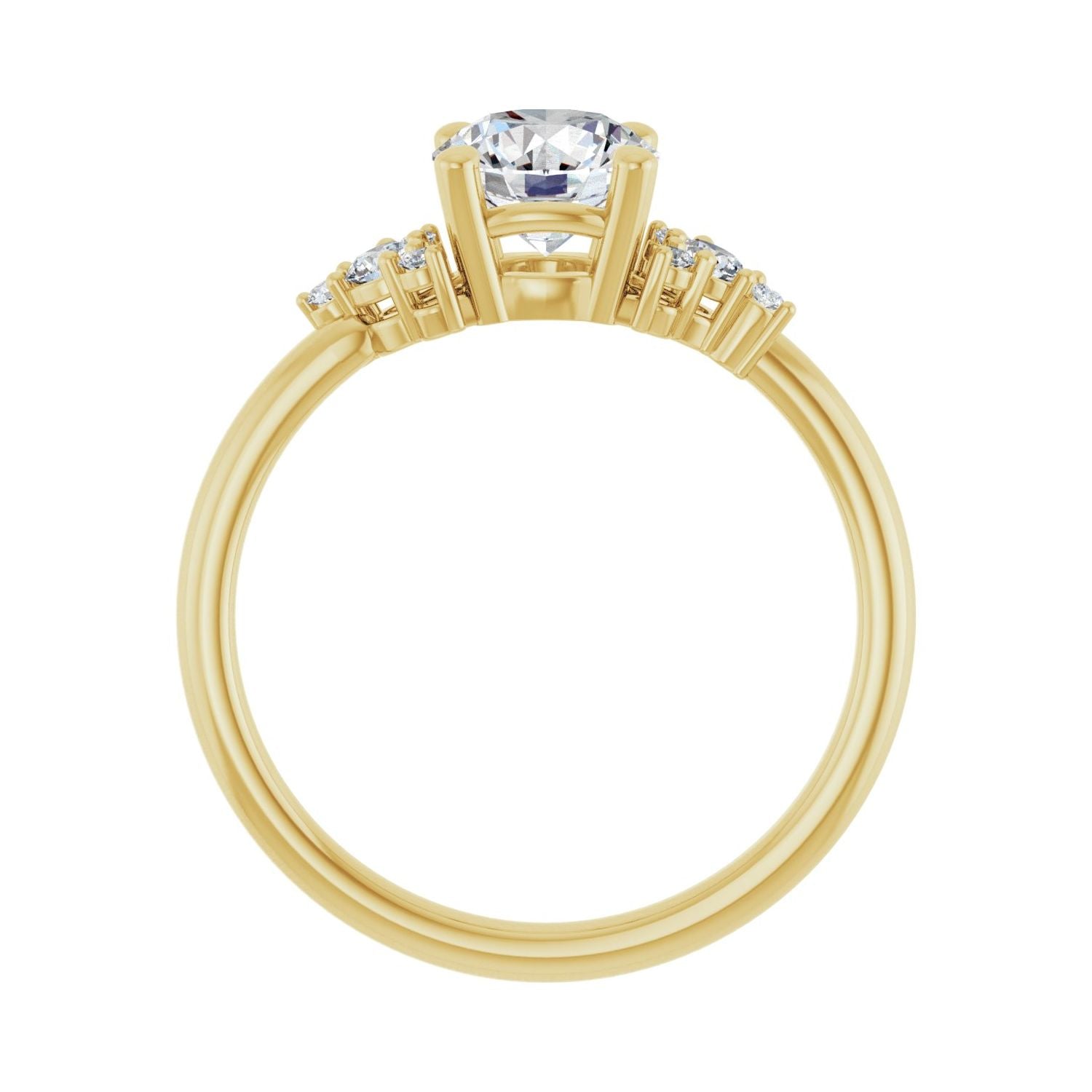 Talitha — Round center, yellow gold