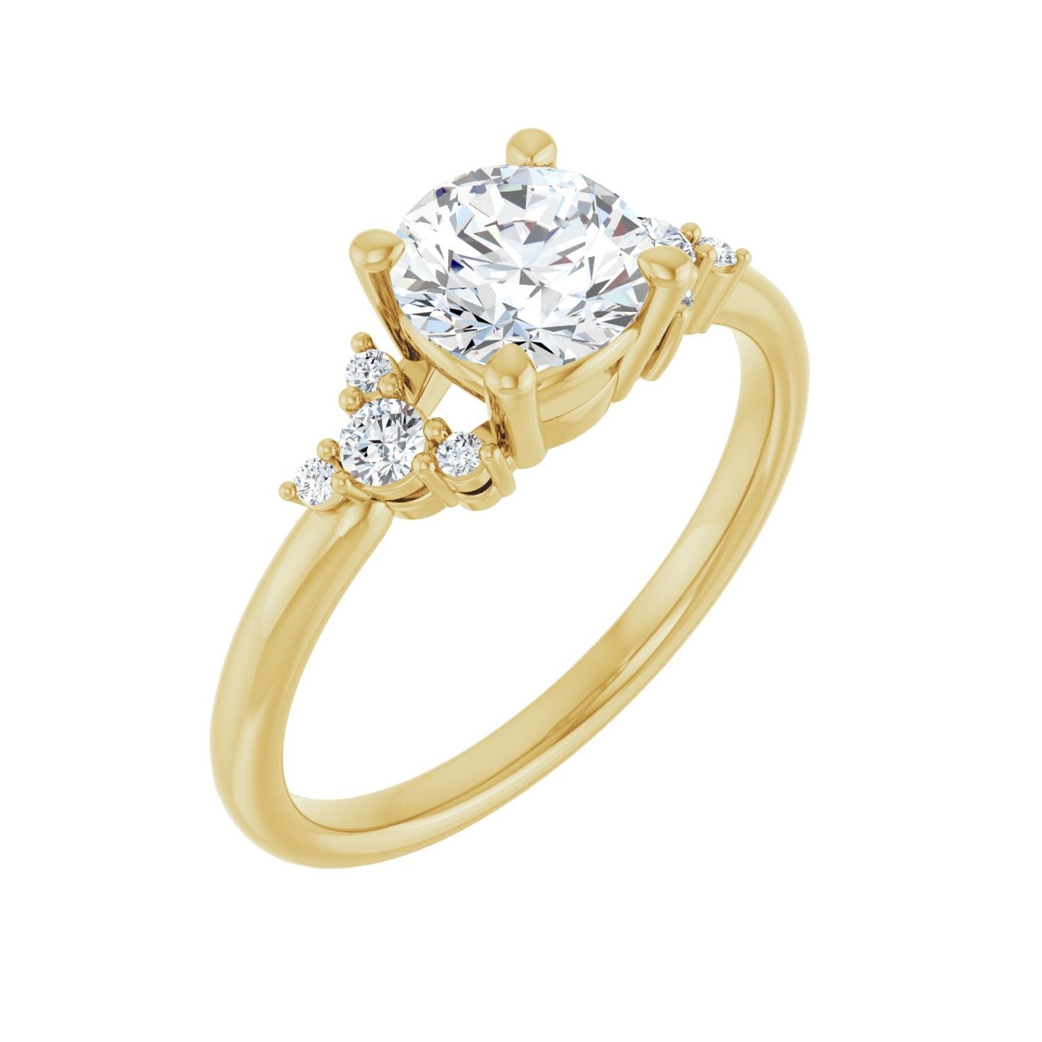 Talitha — Round center, yellow gold