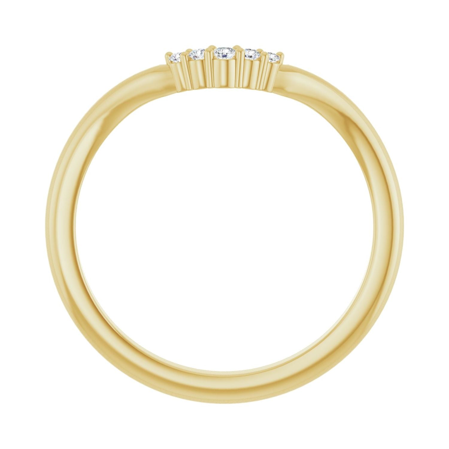 Elvera — For the round Talitha, yellow gold