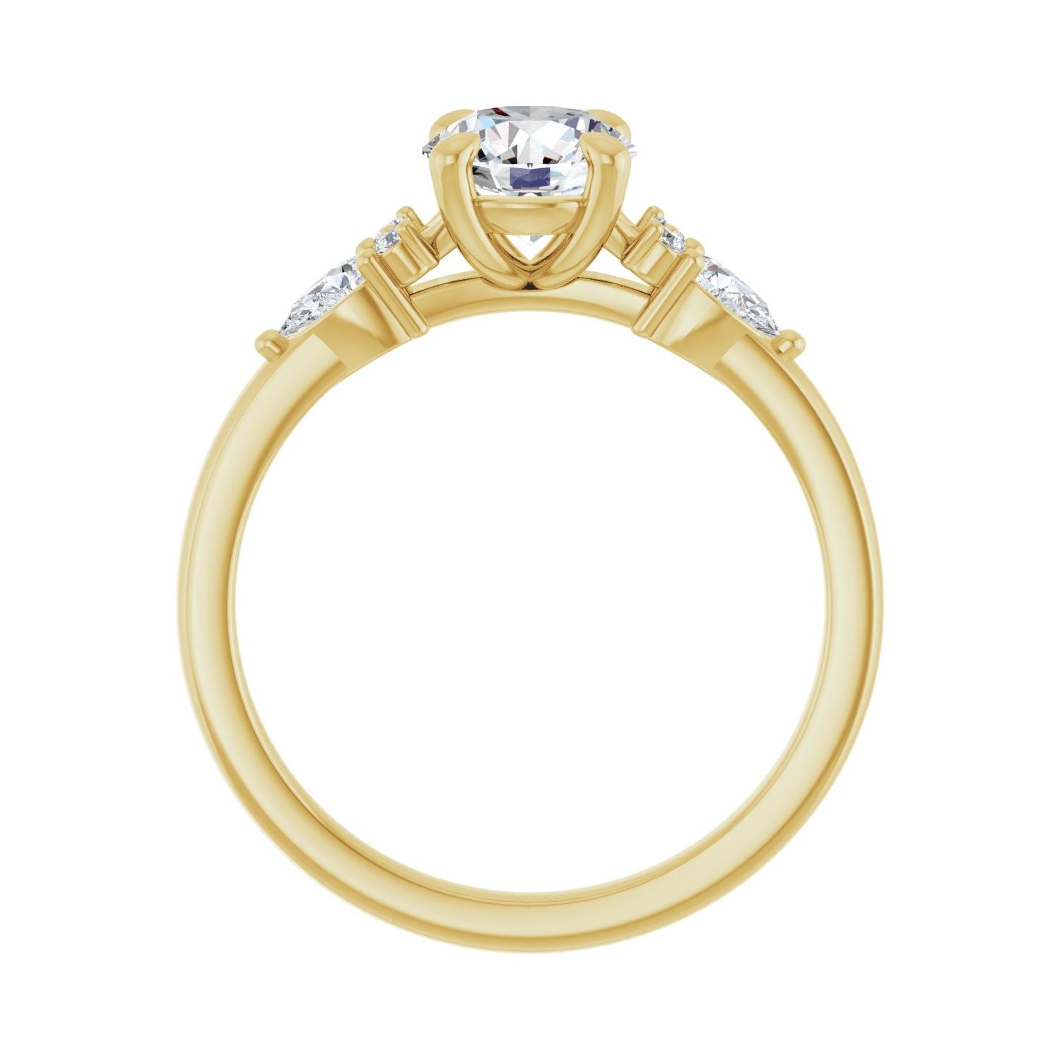 Theodosia — Round center, yellow gold