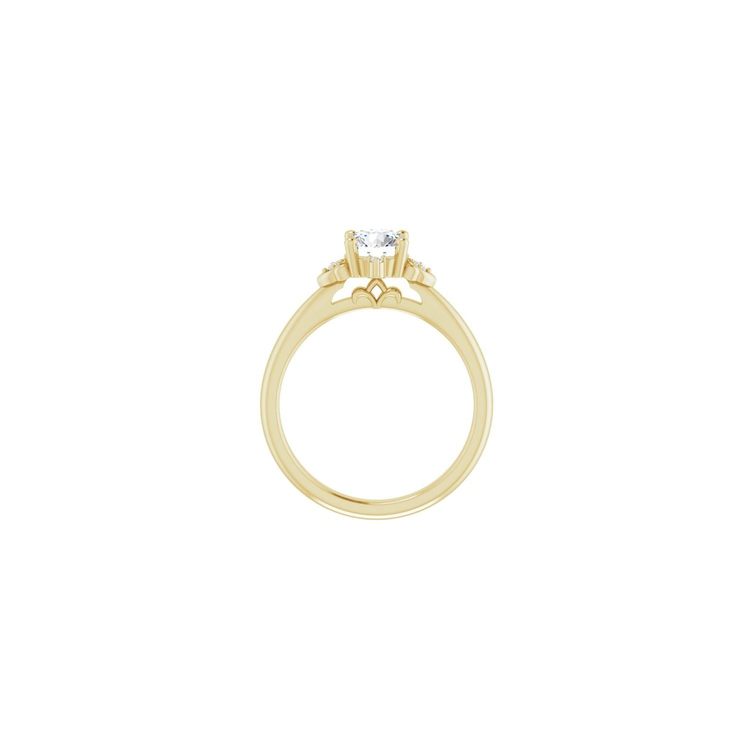 Tullia — Round center, yellow gold
