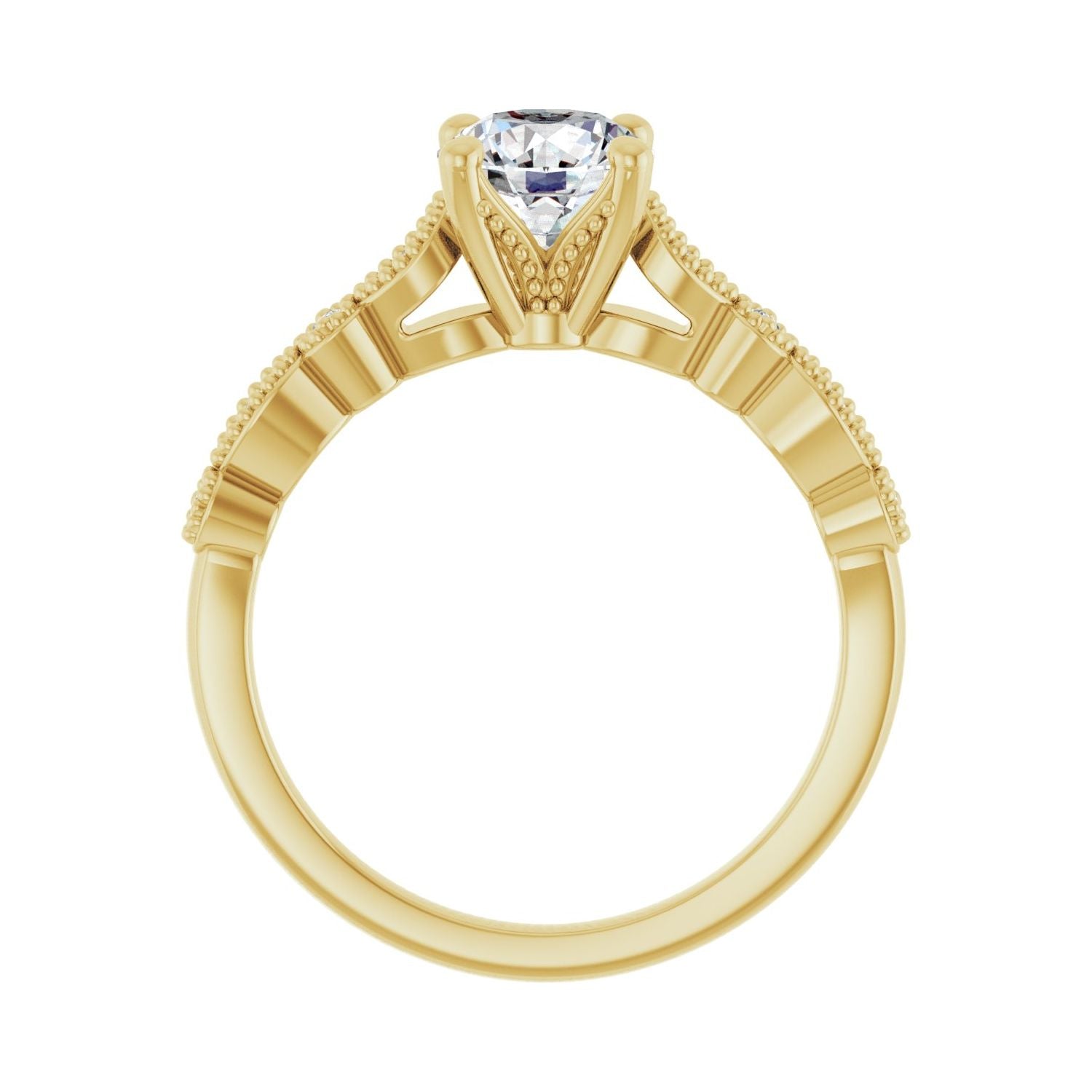 Verena — Round center, yellow gold