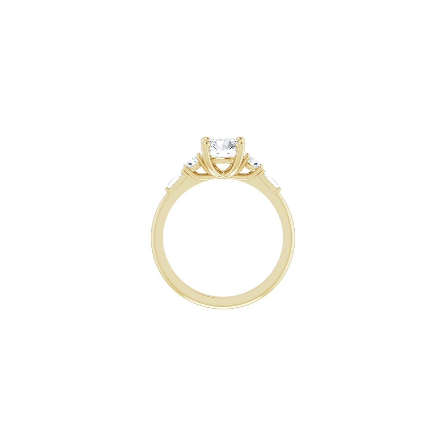 Veronique — Round center, yellow gold