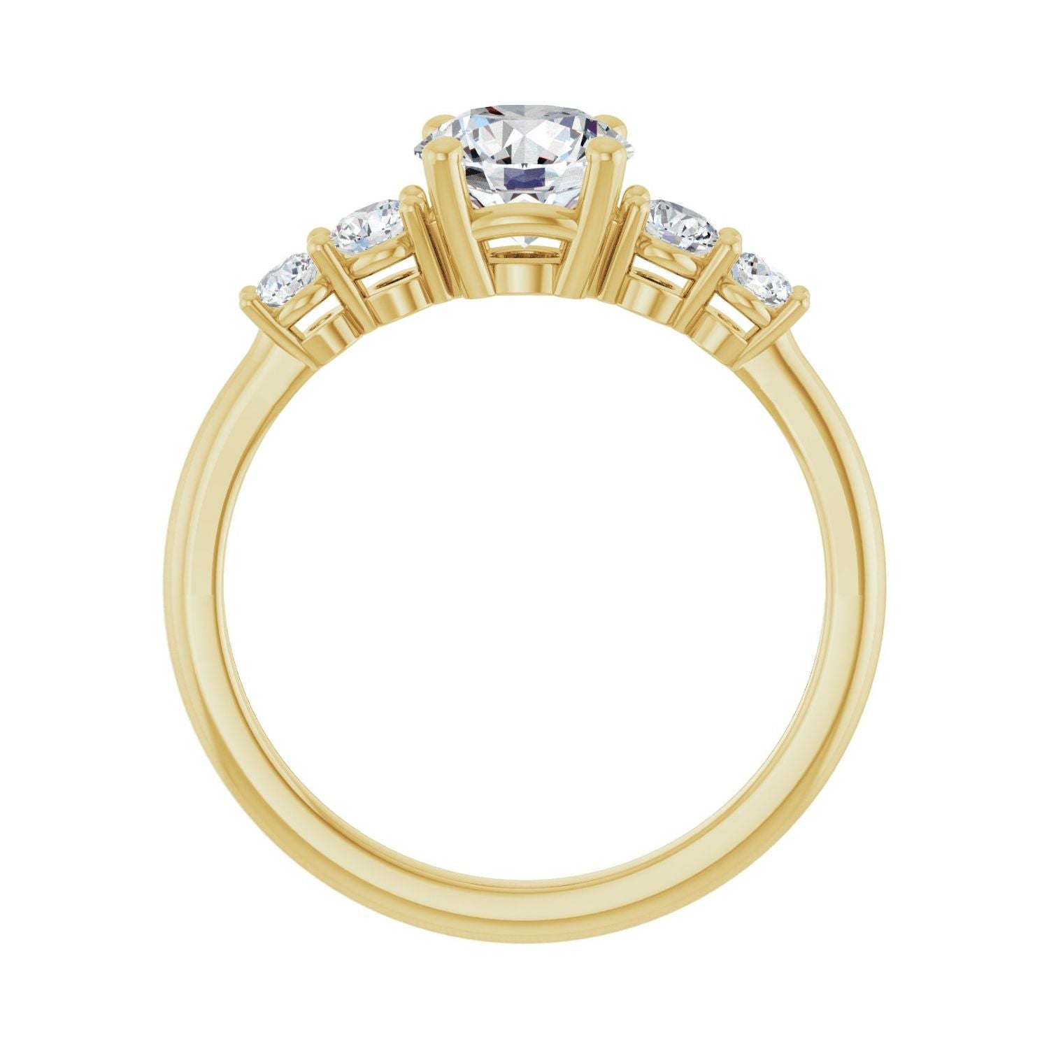 Ysabel — Round center, yellow gold
