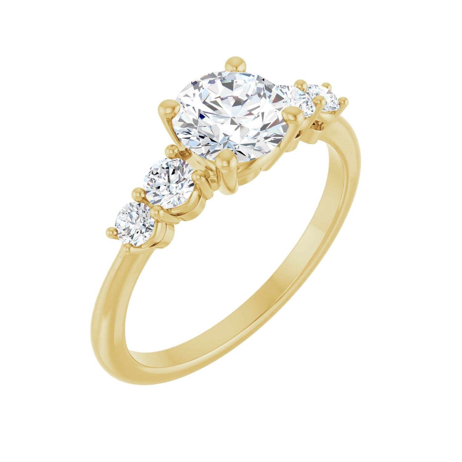 Ysabel — Round center, yellow gold