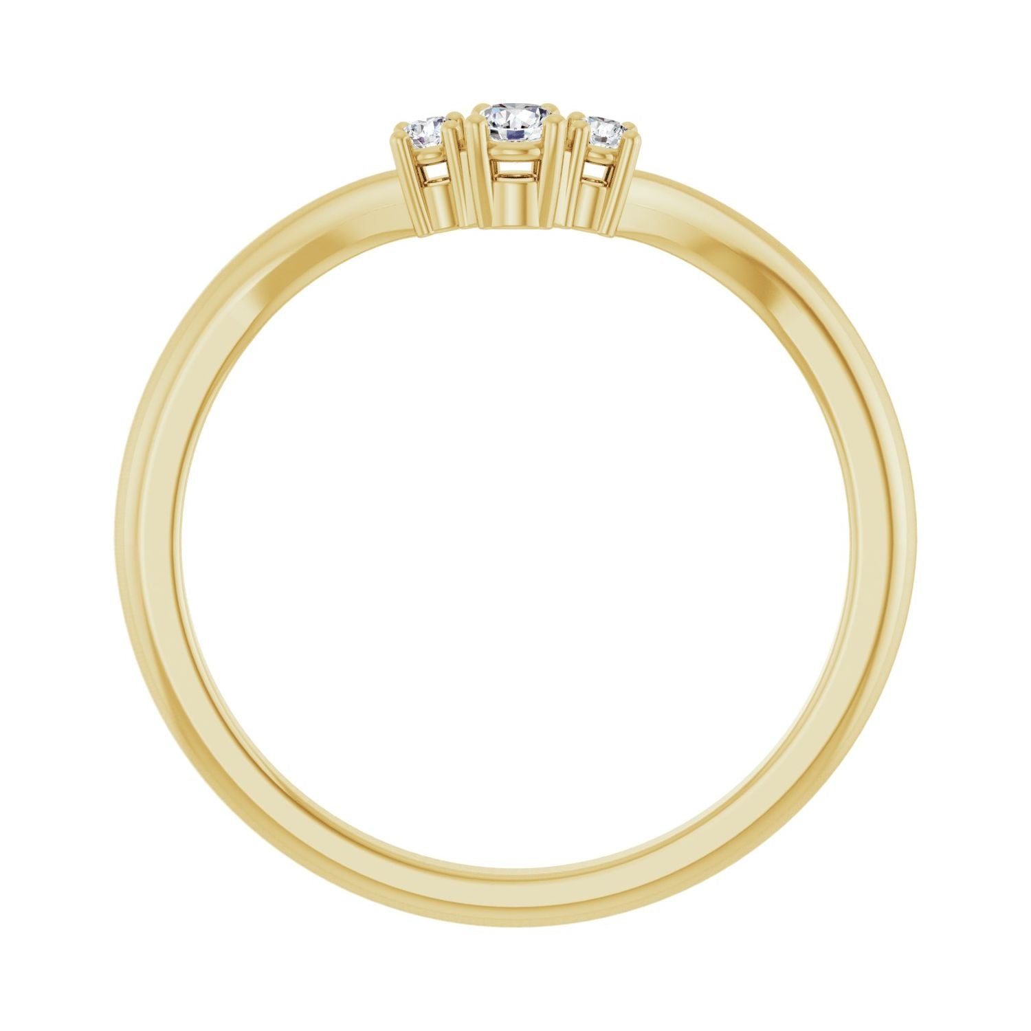 Ernestine — For the round Ysabel, yellow gold