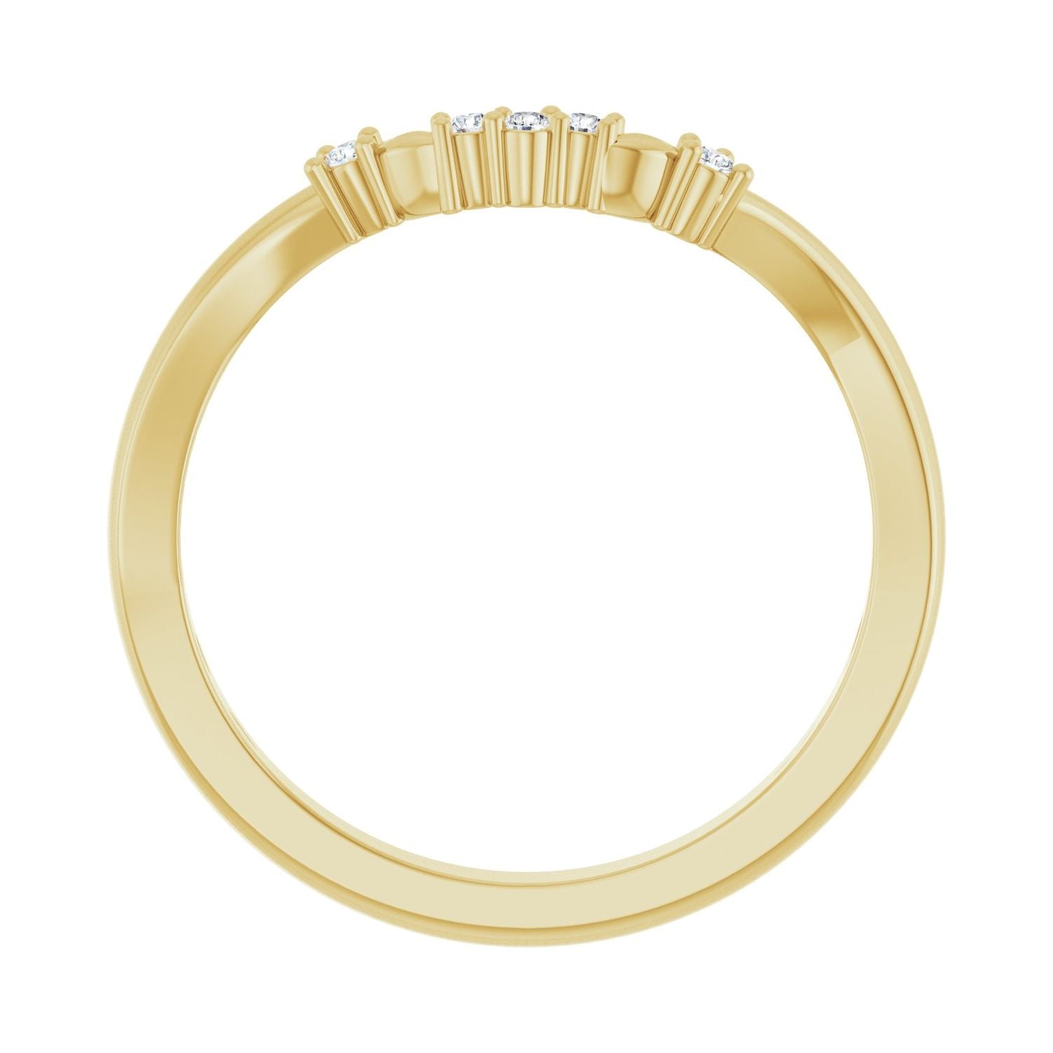 Ethelinda — For the round Zelie, yellow gold
