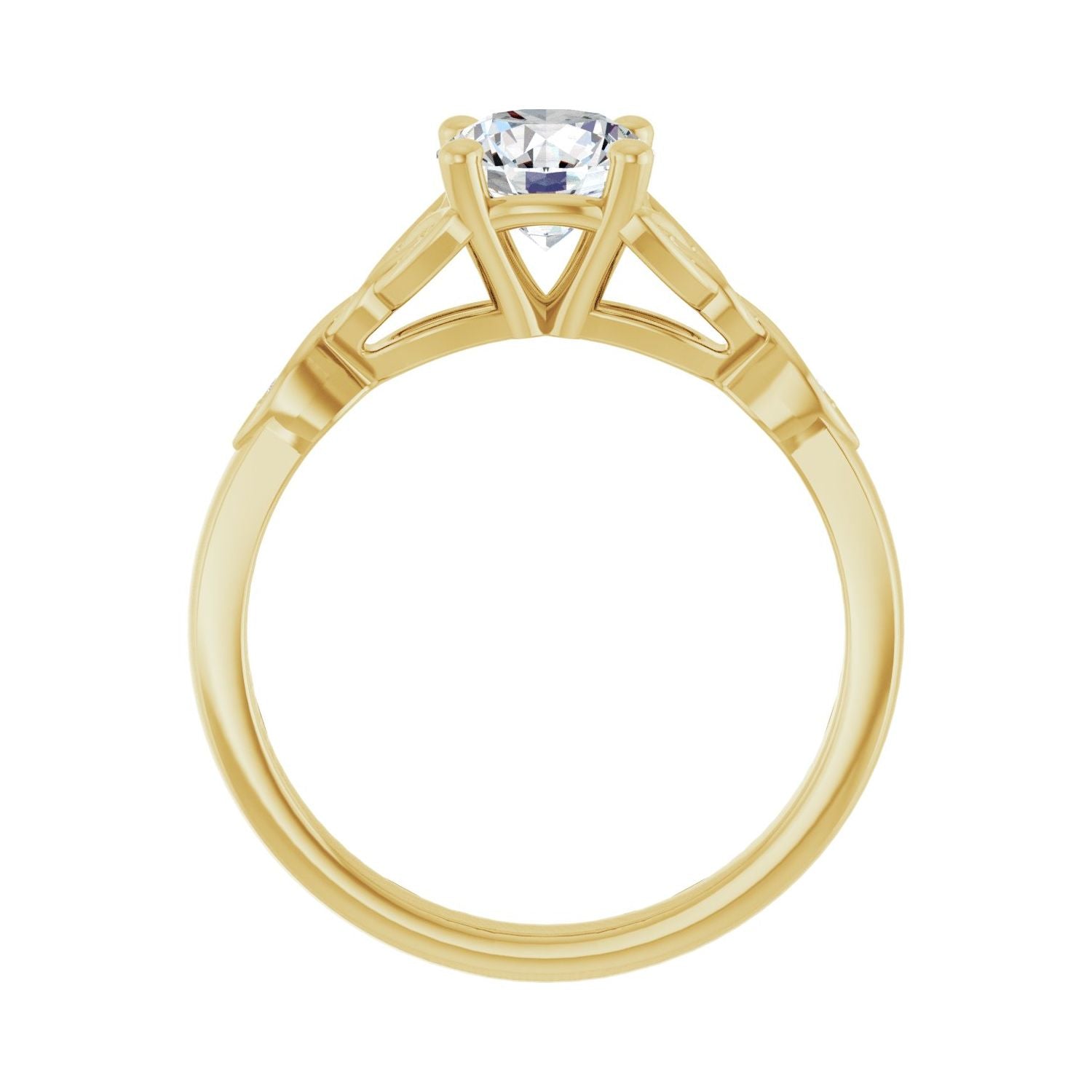 Zenobia — Round center, yellow gold