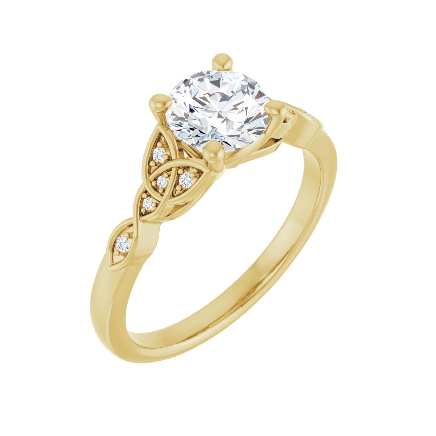 Zenobia — Round center, yellow gold