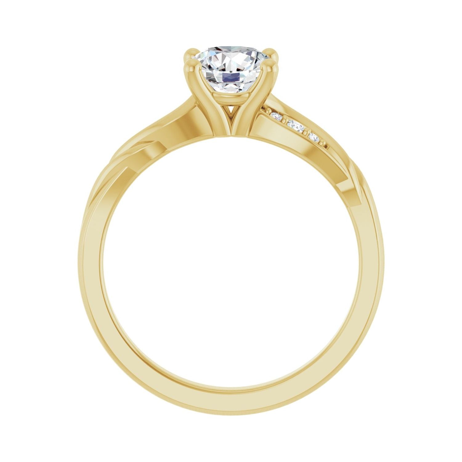 Zephyrine — Round center, yellow gold