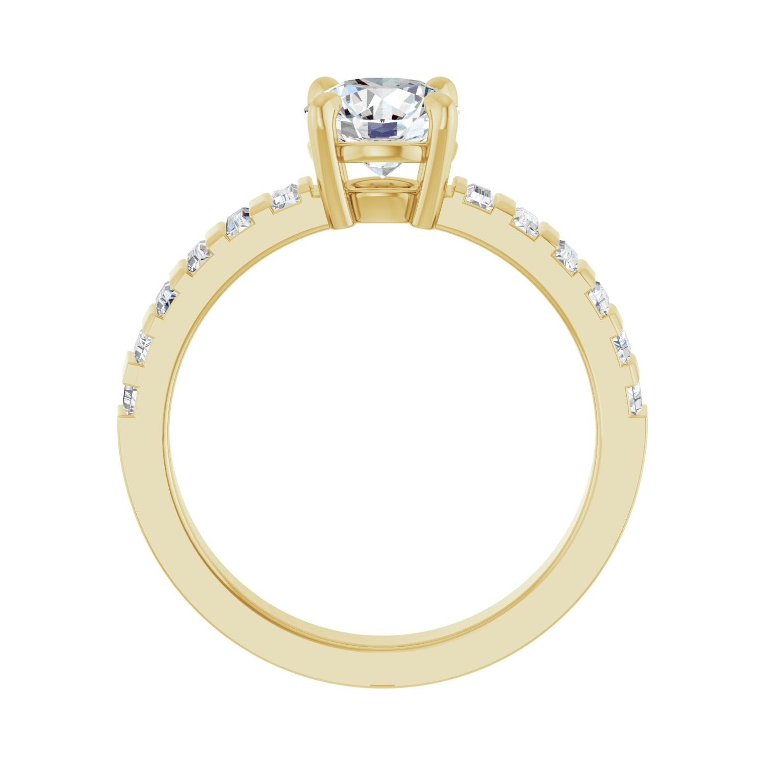 Adaira — Round center, yellow gold