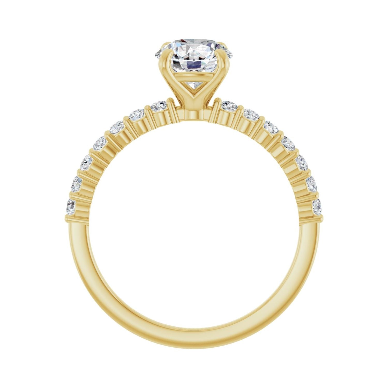 Alannah — Round center, yellow gold
