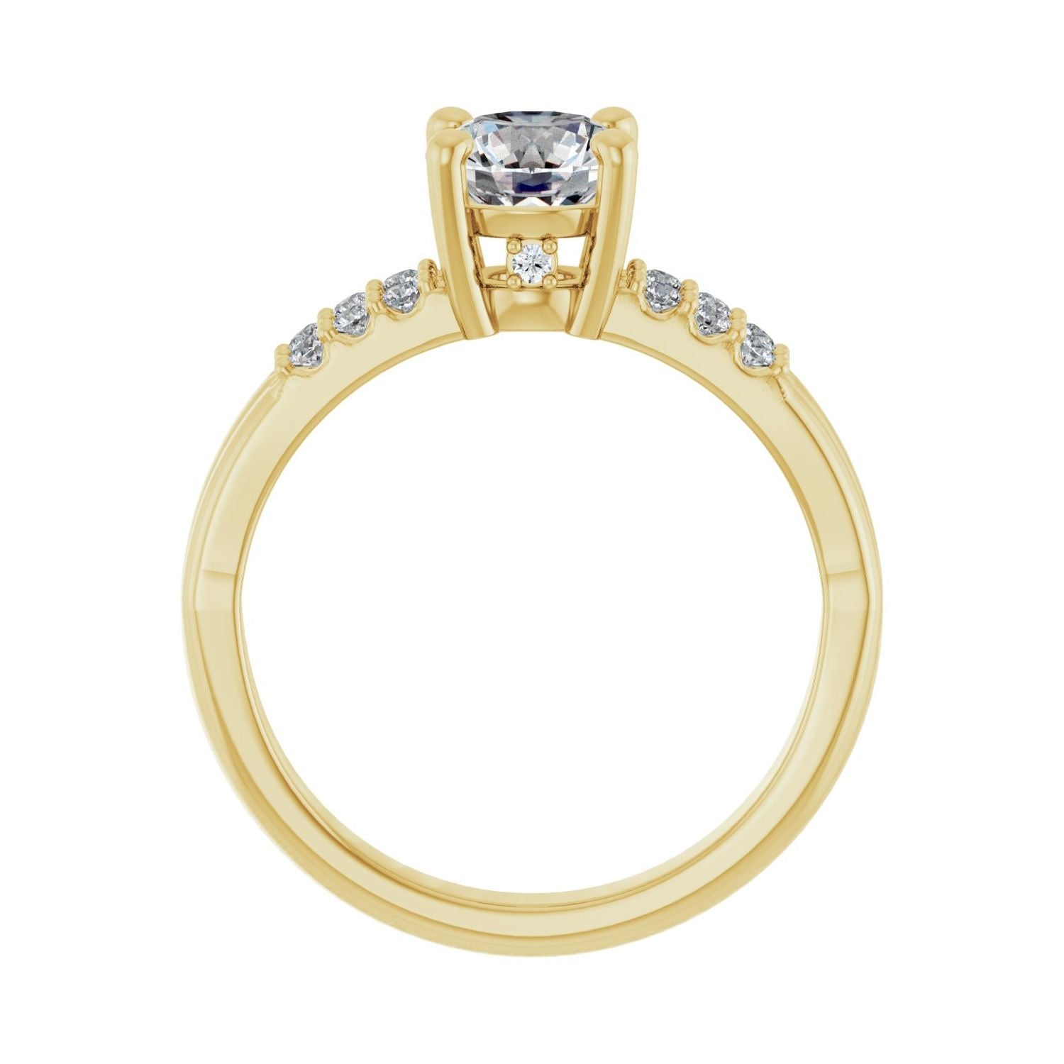 Sian — Round center, yellow gold