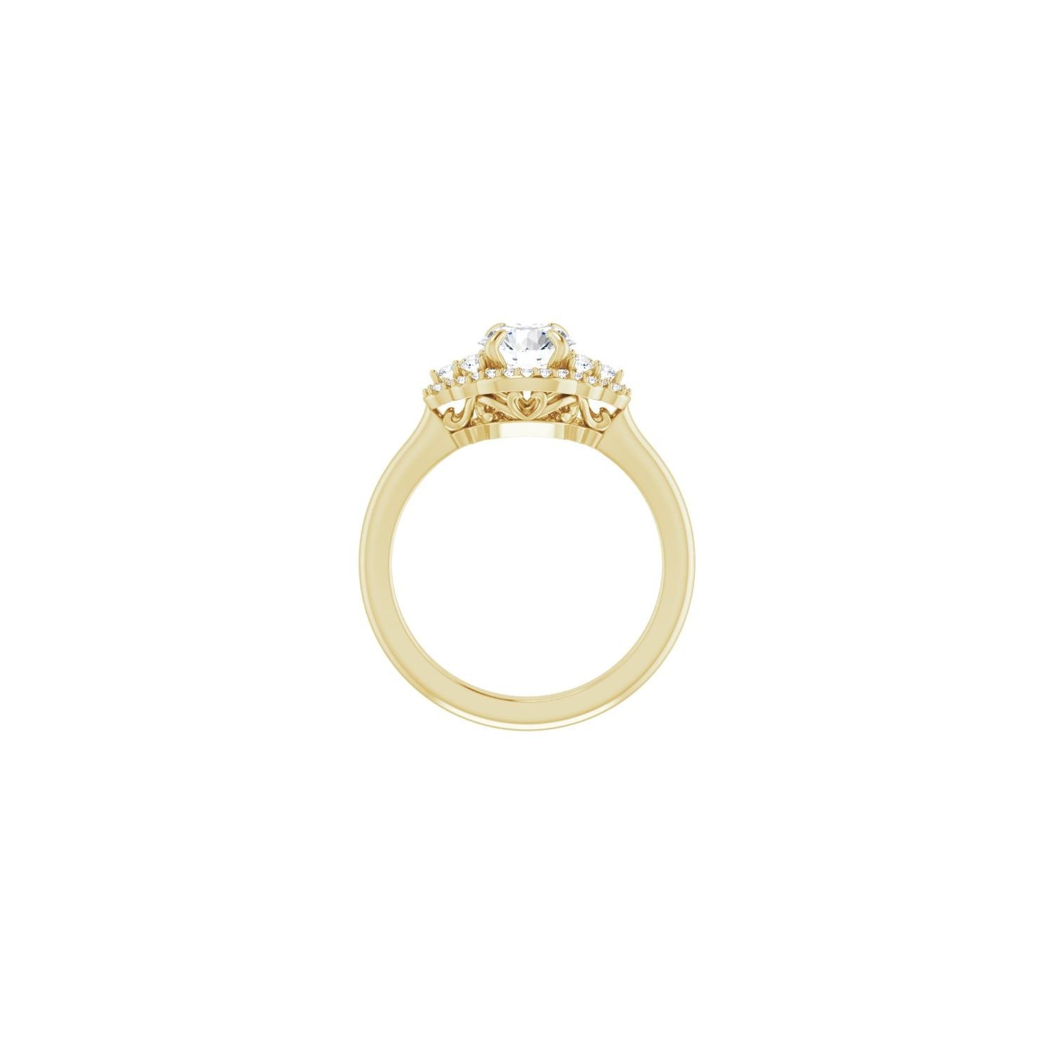 Tegan — Round center, yellow gold