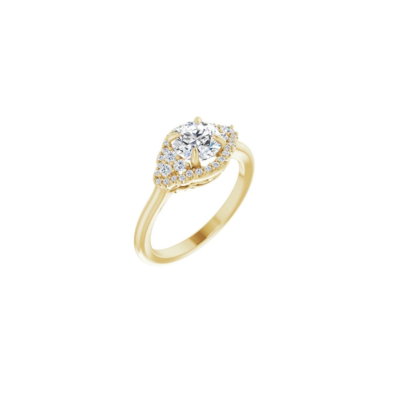 Tegan — Round center, yellow gold