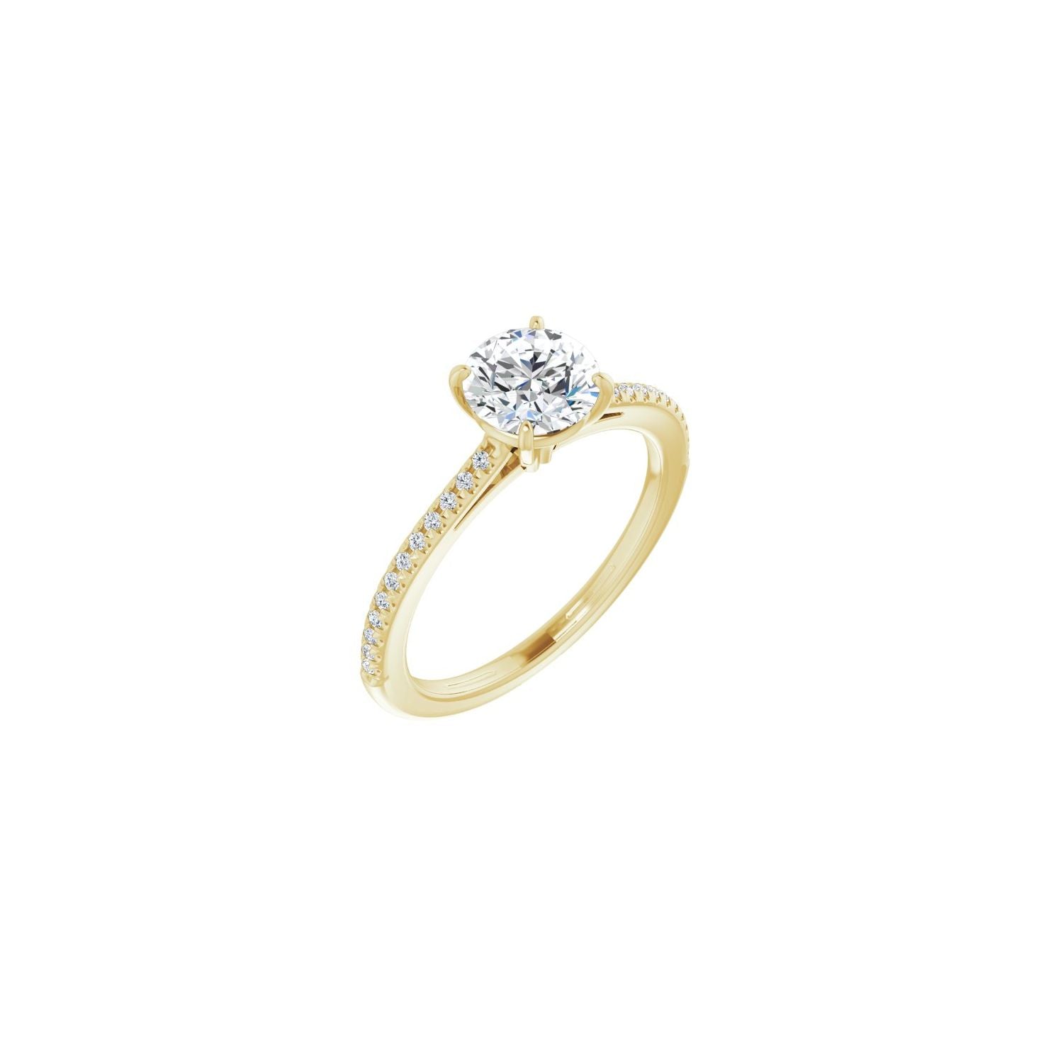 Catriona — Round center, yellow gold