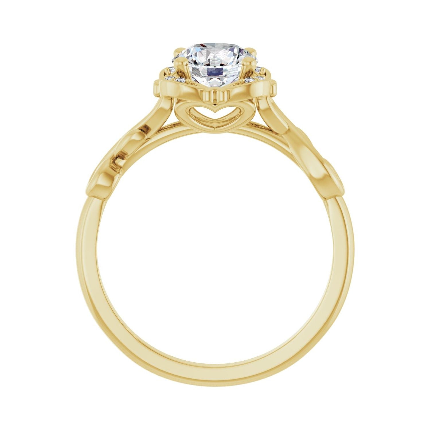 Morag — Round center, yellow gold