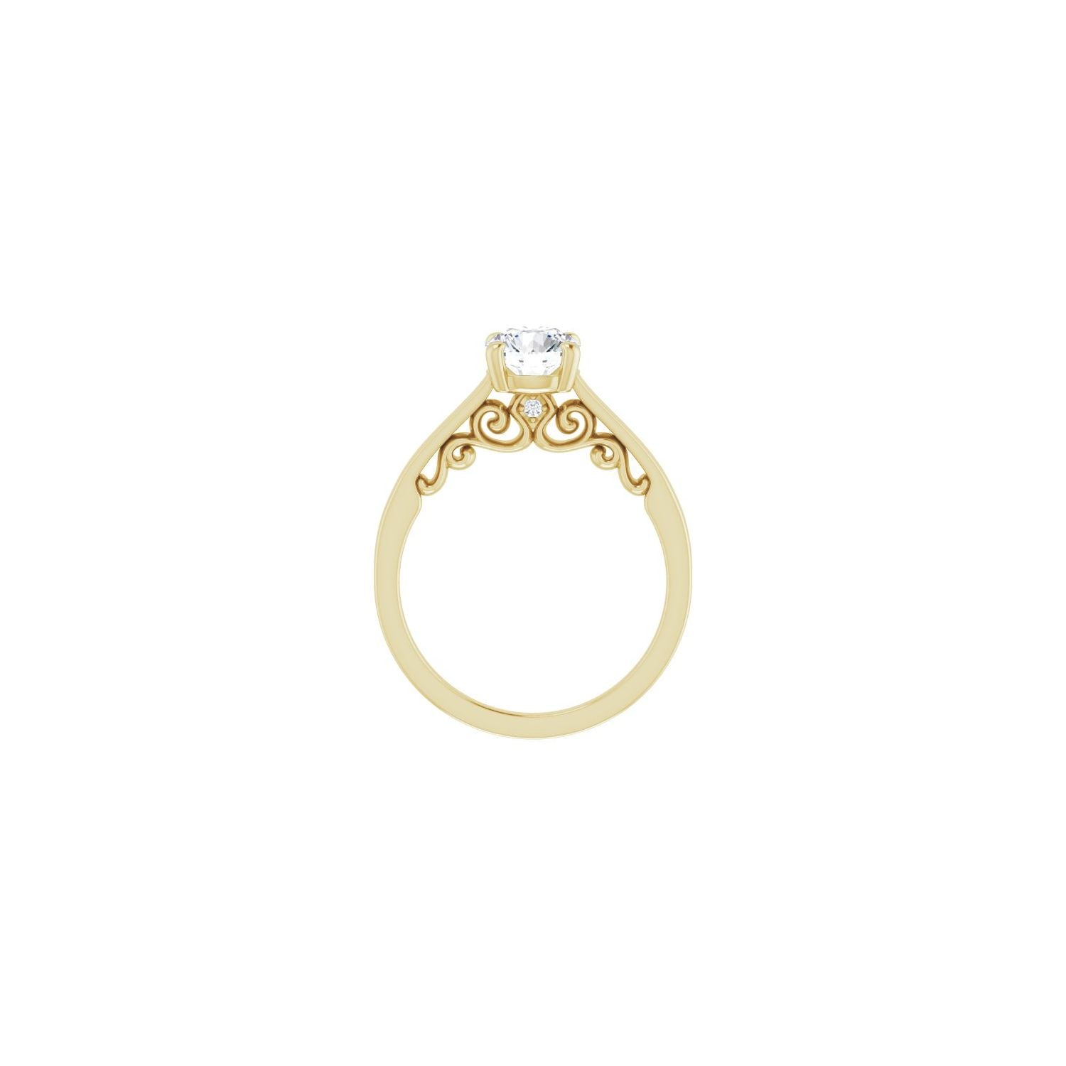 Rhona — Round center, yellow gold