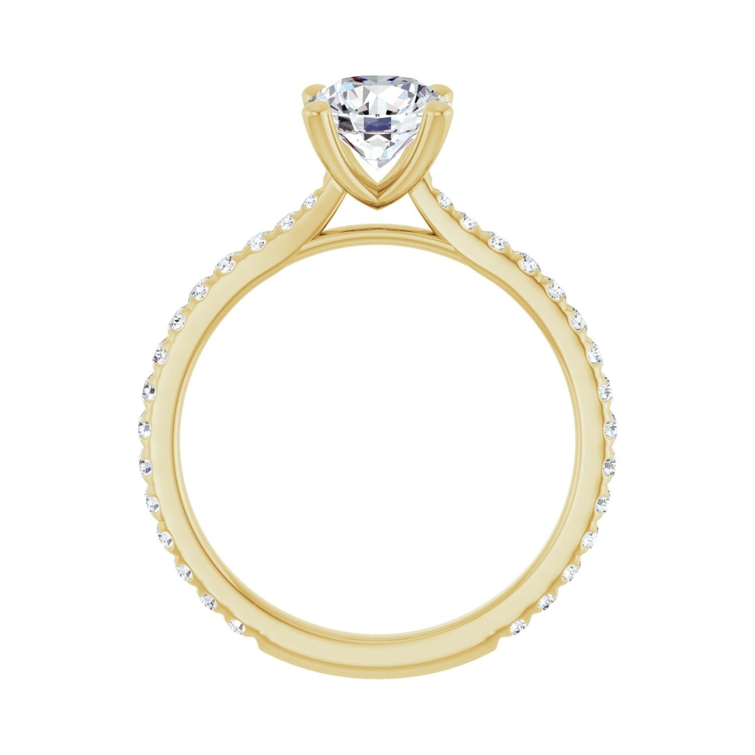 Shona — Round center, yellow gold