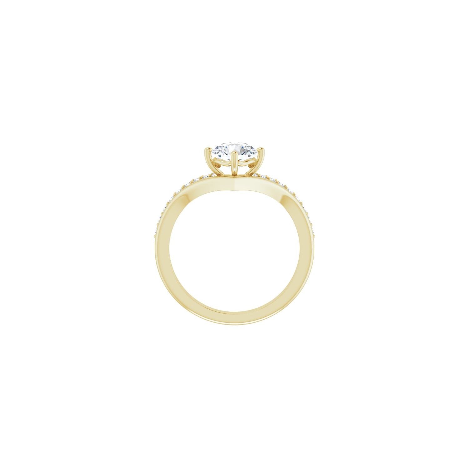 Aiko — Round center, yellow gold