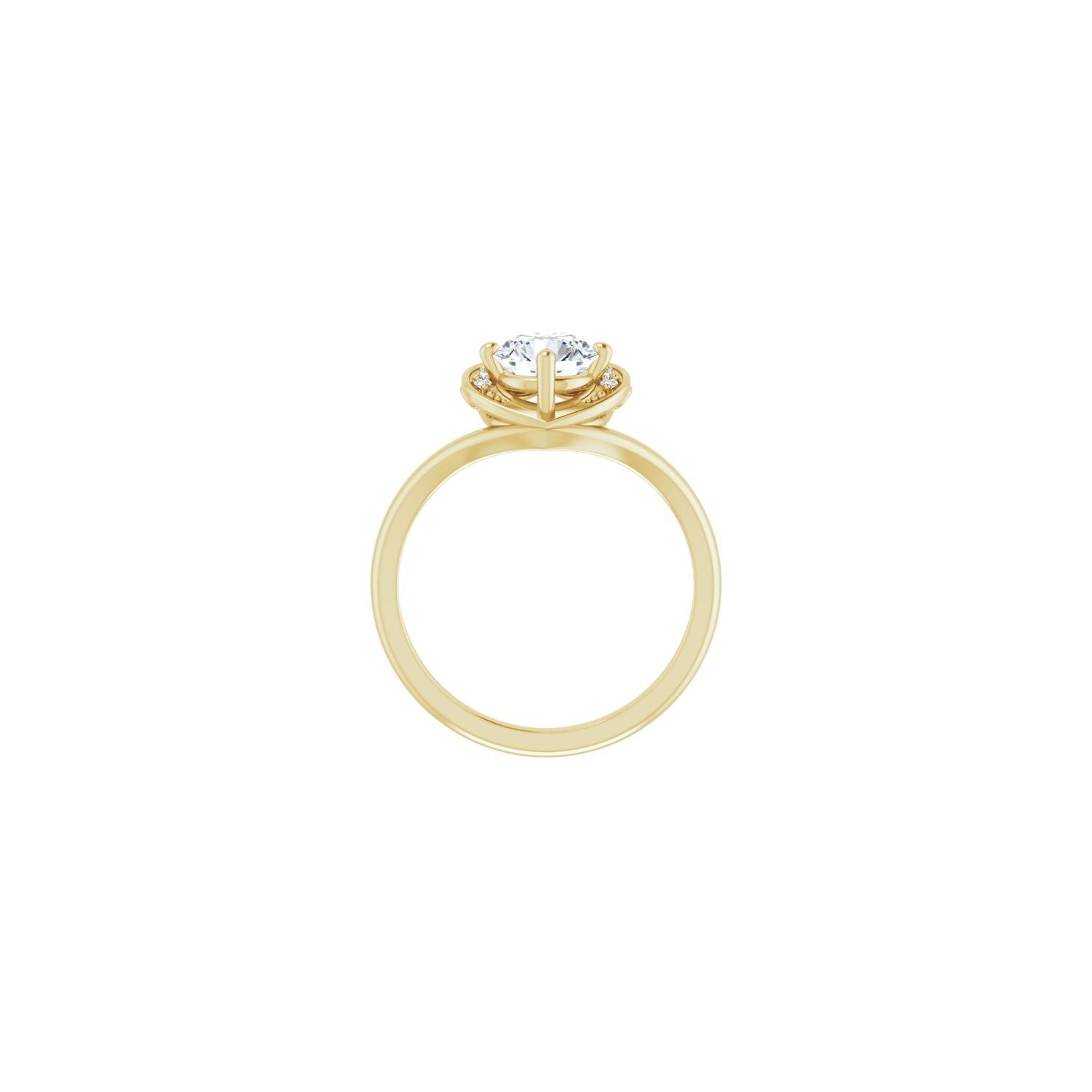 Akemi — Round center, yellow gold