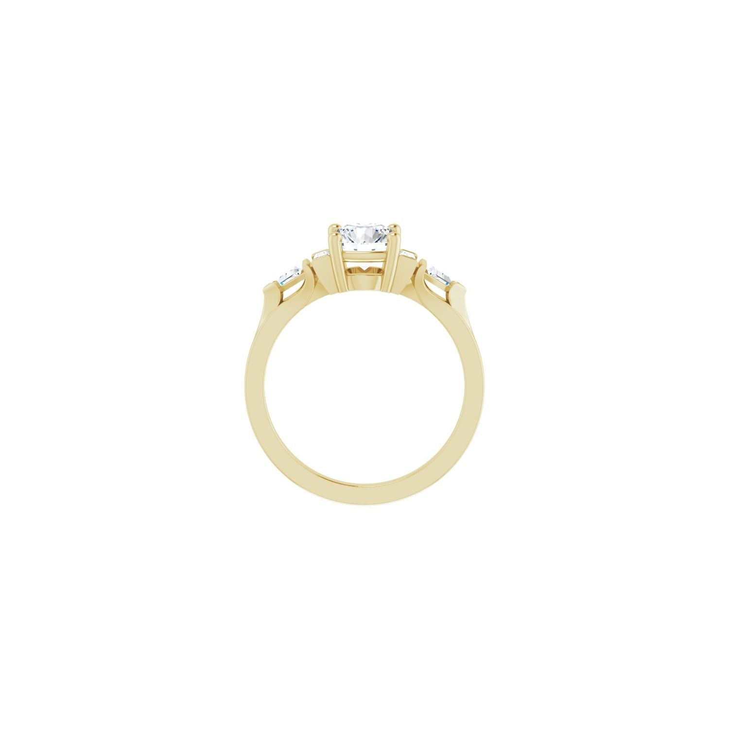 Emiko — Round center, yellow gold