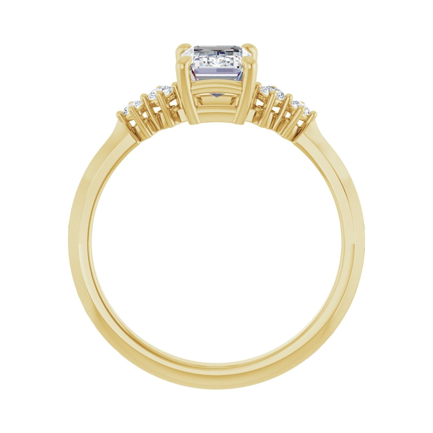 Kaori — Emerald center, yellow gold