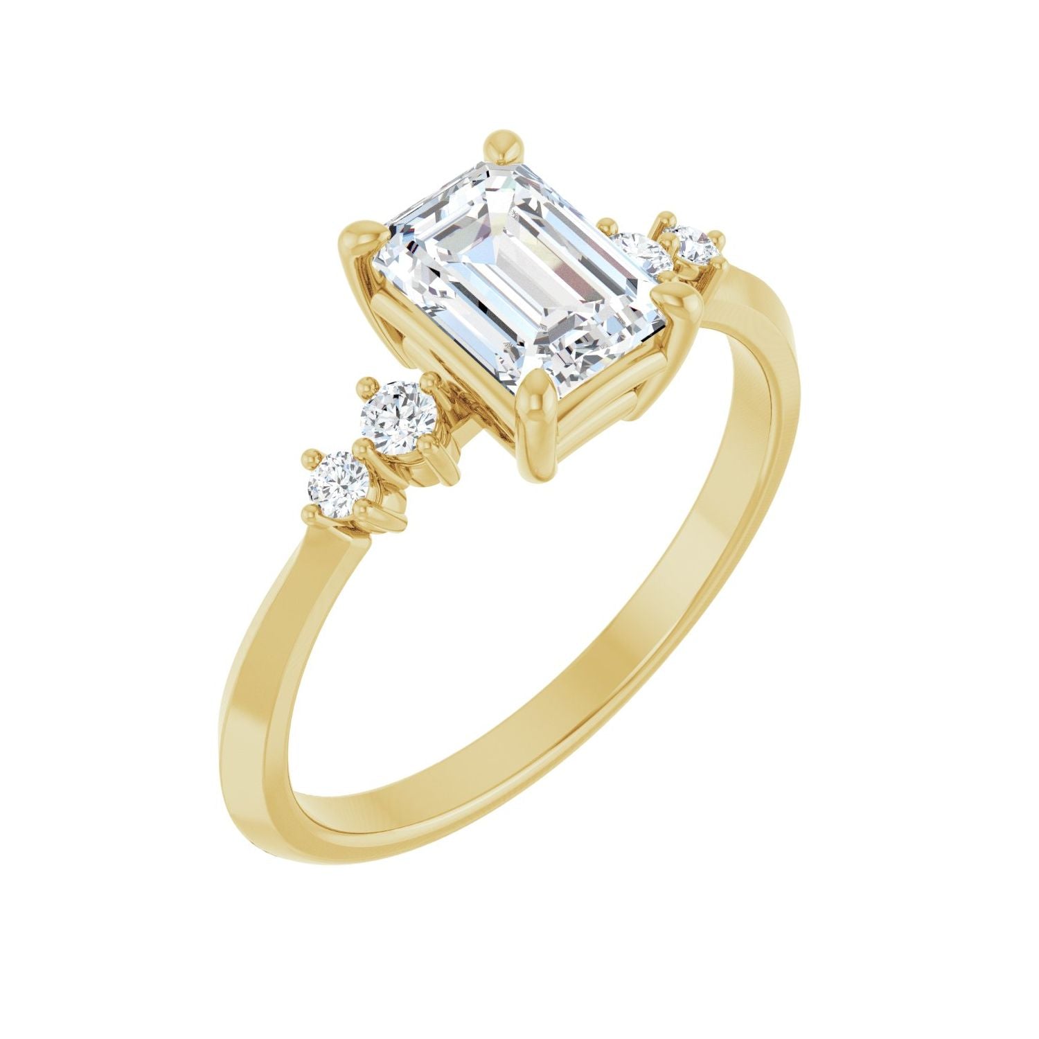 Kaori — Emerald center, yellow gold