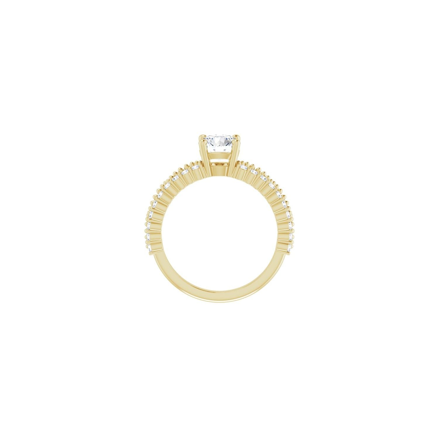 Keiko — Round center, yellow gold