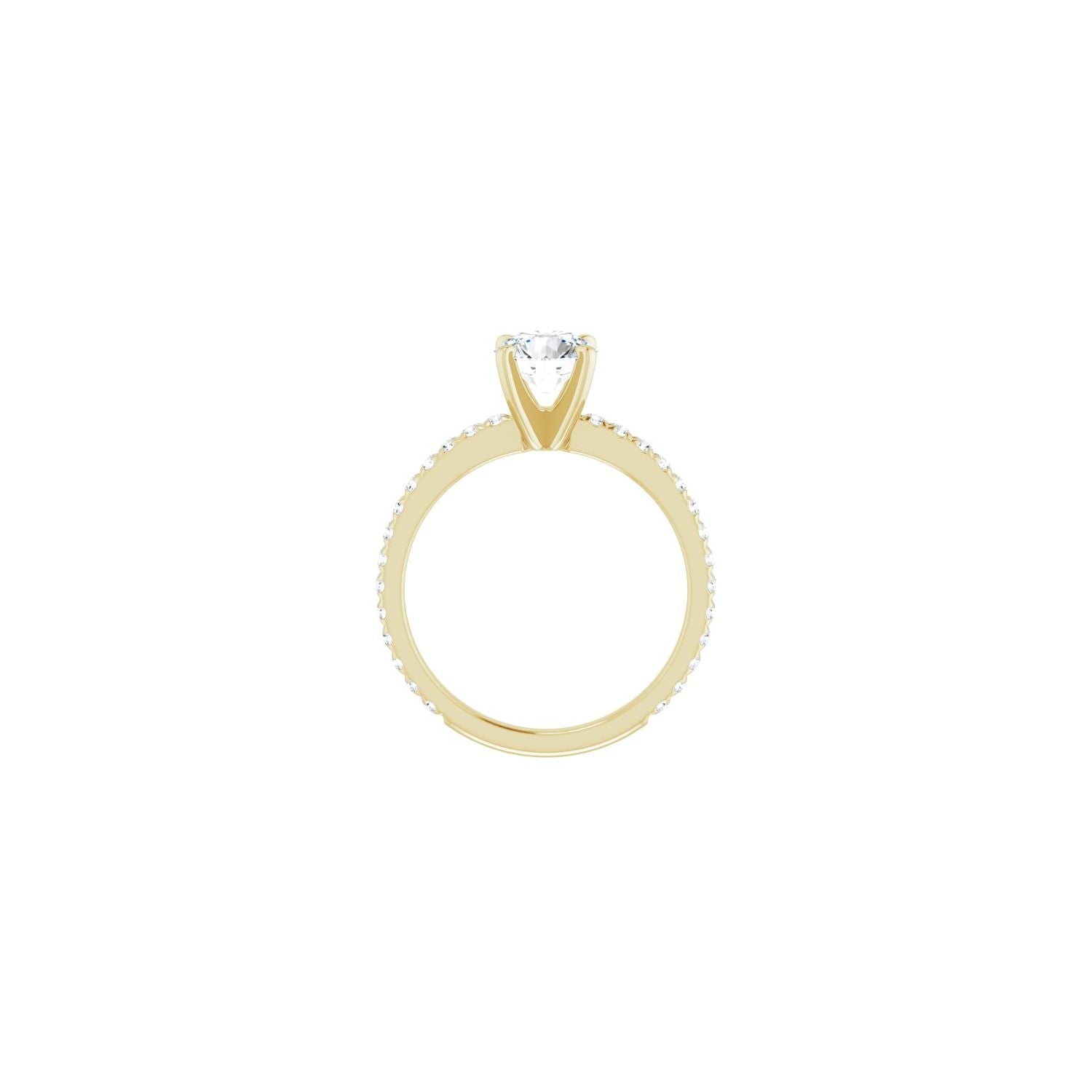 Natsuki — Round center, yellow gold