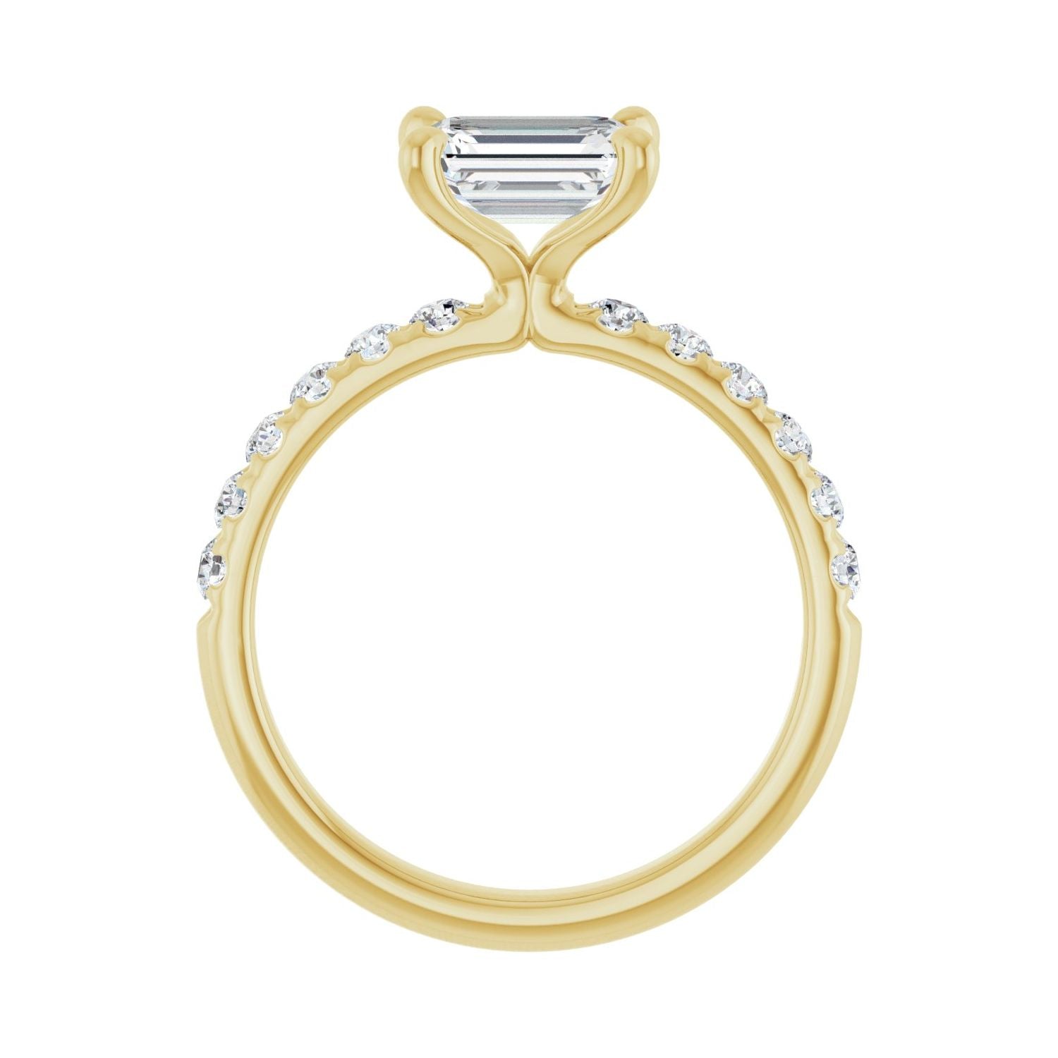 Sakura — Emerald center, yellow gold
