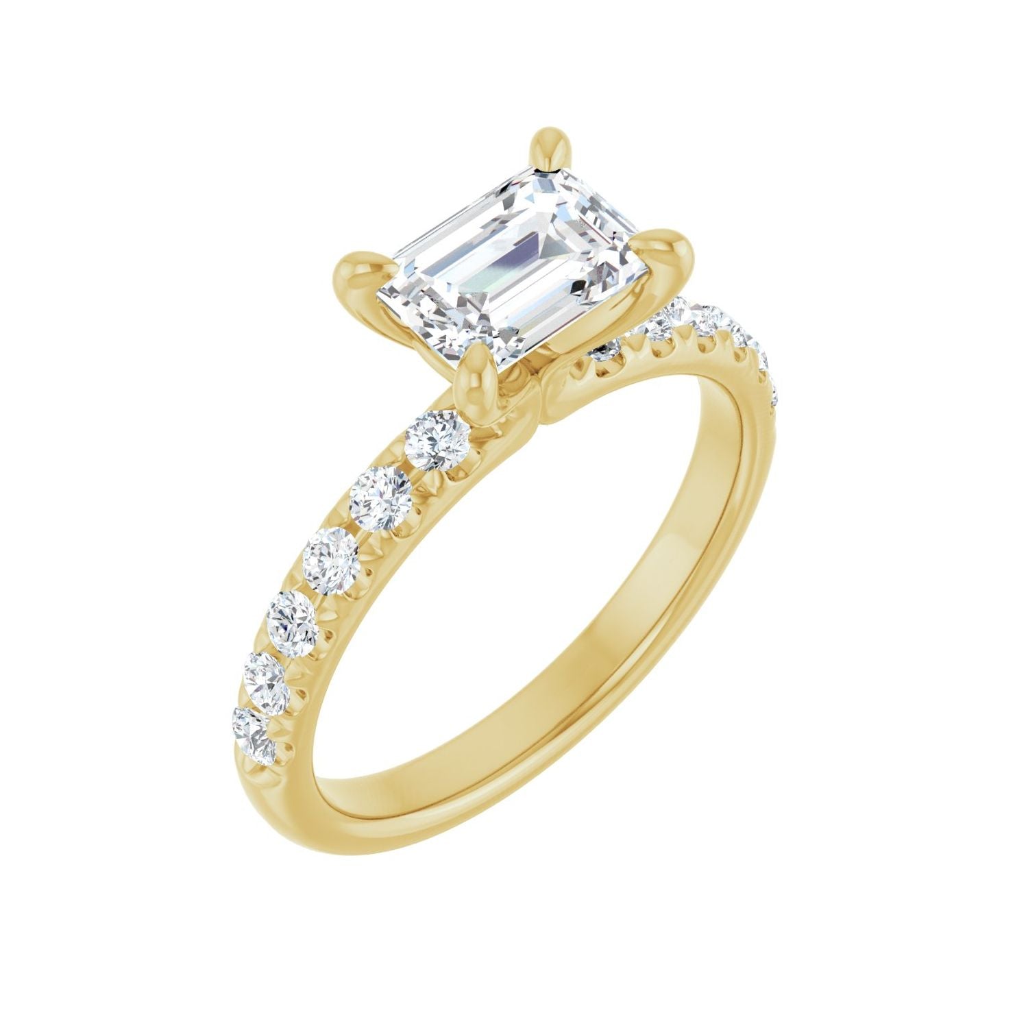 Sakura — Emerald center, yellow gold