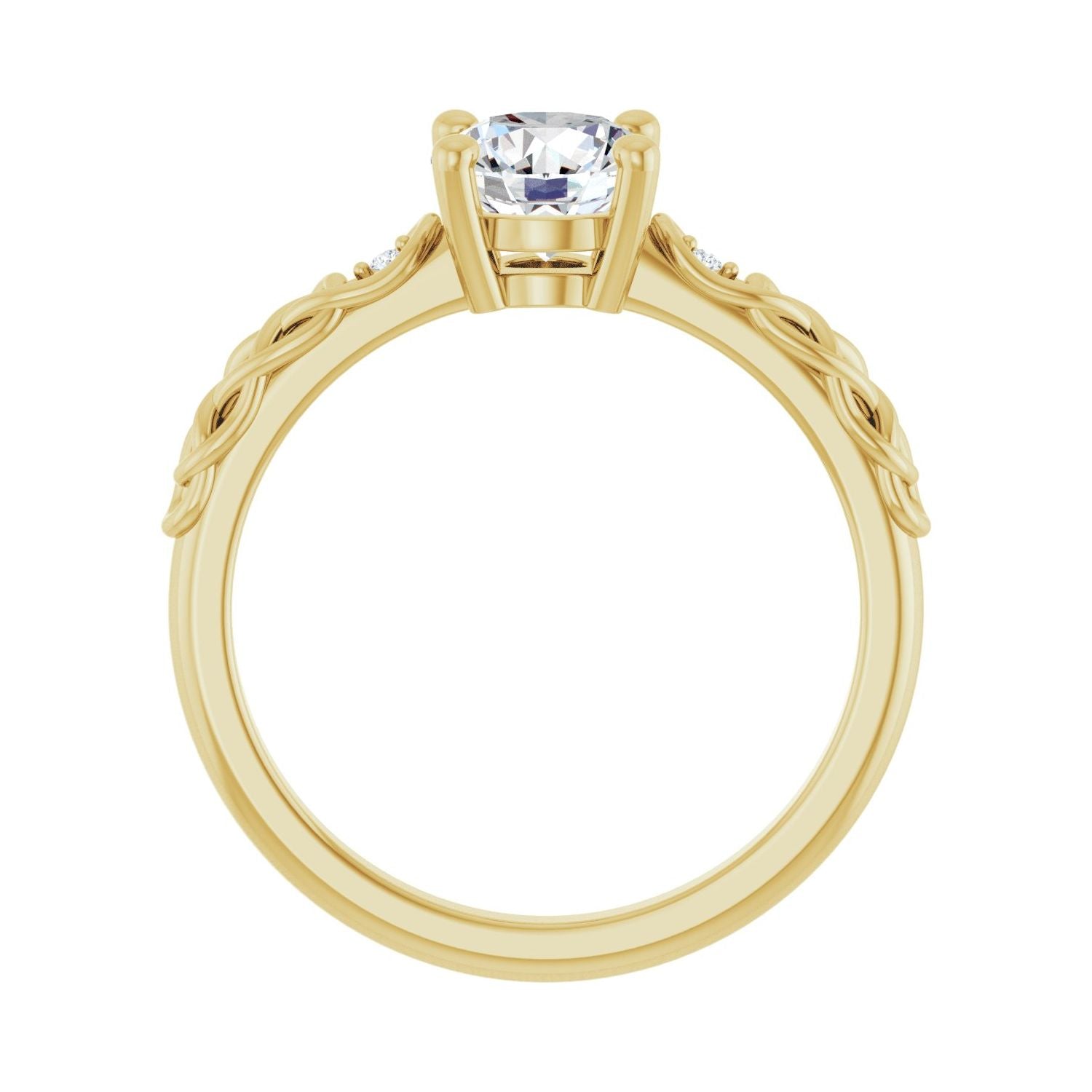 Yuki — Round center, yellow gold