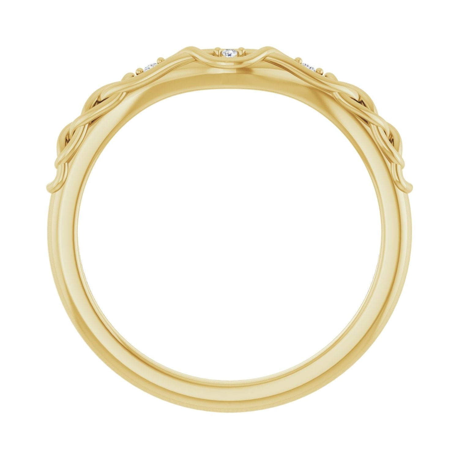 Floella — For the round Yuki, yellow gold