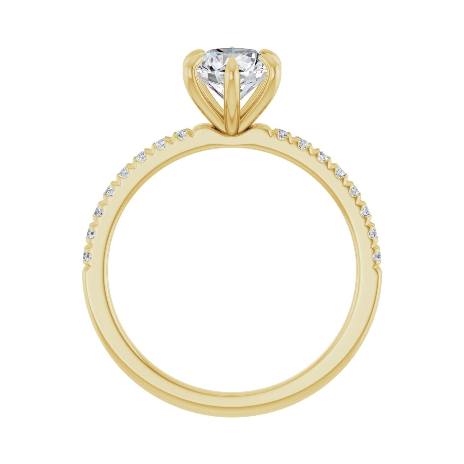 Yumi — Round center, yellow gold