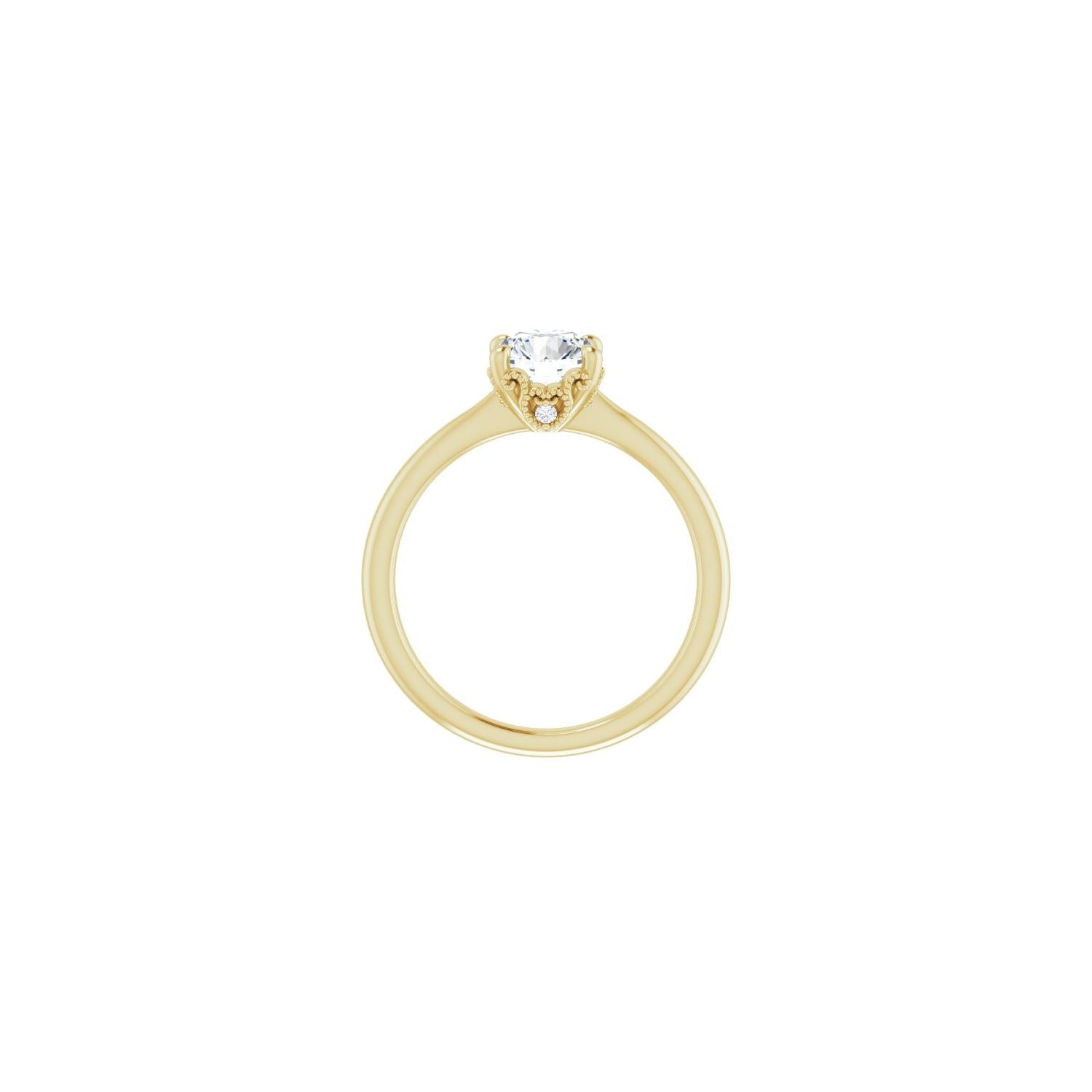 Aiyana — Round center, yellow gold