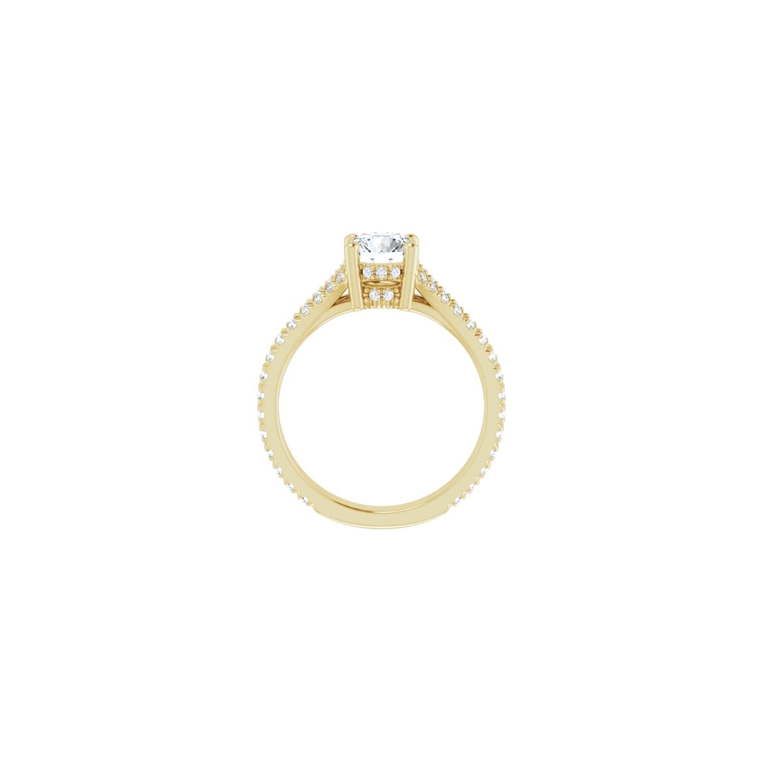 Noelani — Round center, yellow gold