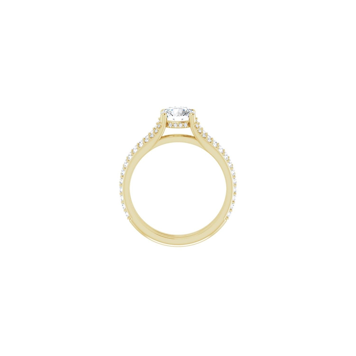 Kalani — Round center, yellow gold