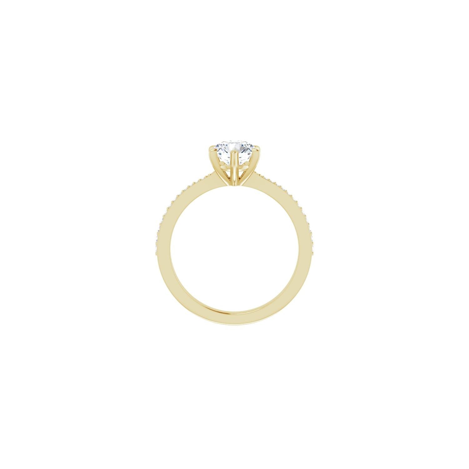 Keala — Round center, yellow gold