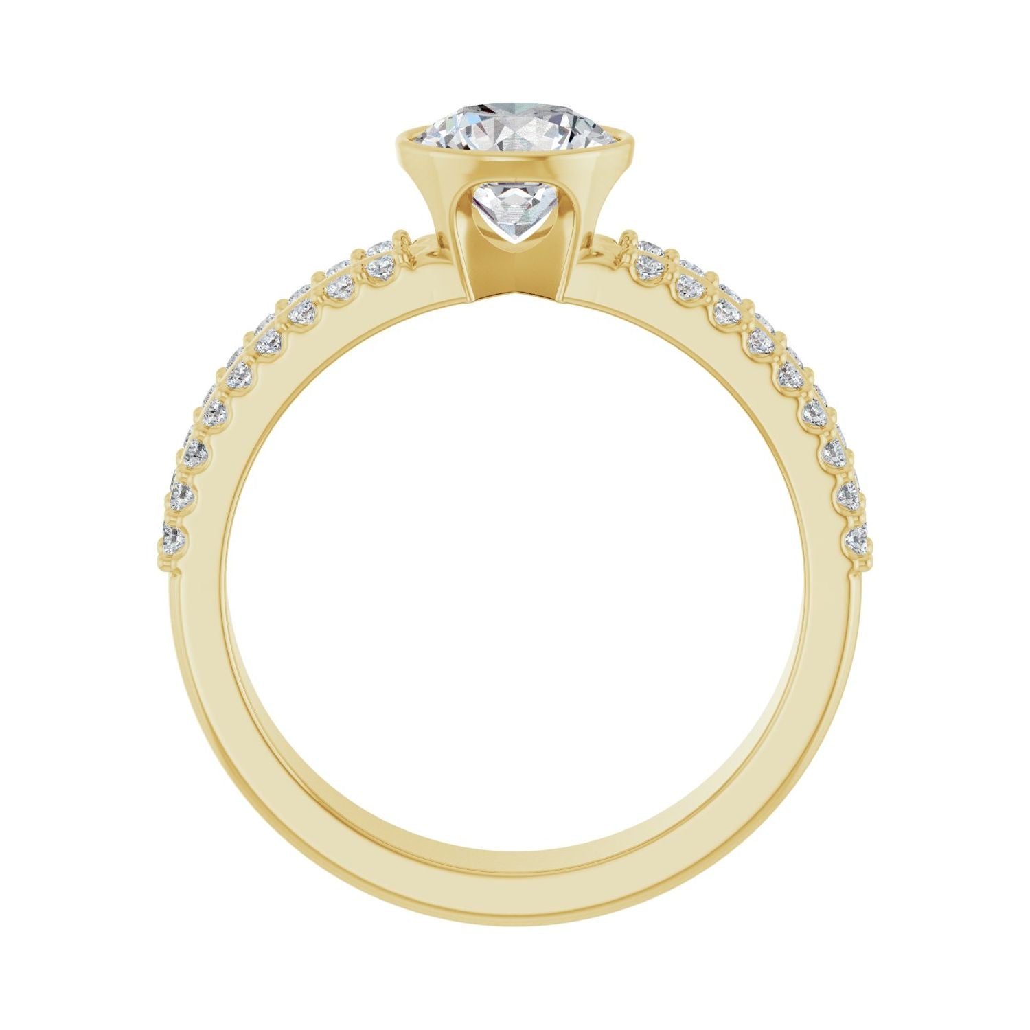 Kiele — Round center, yellow gold