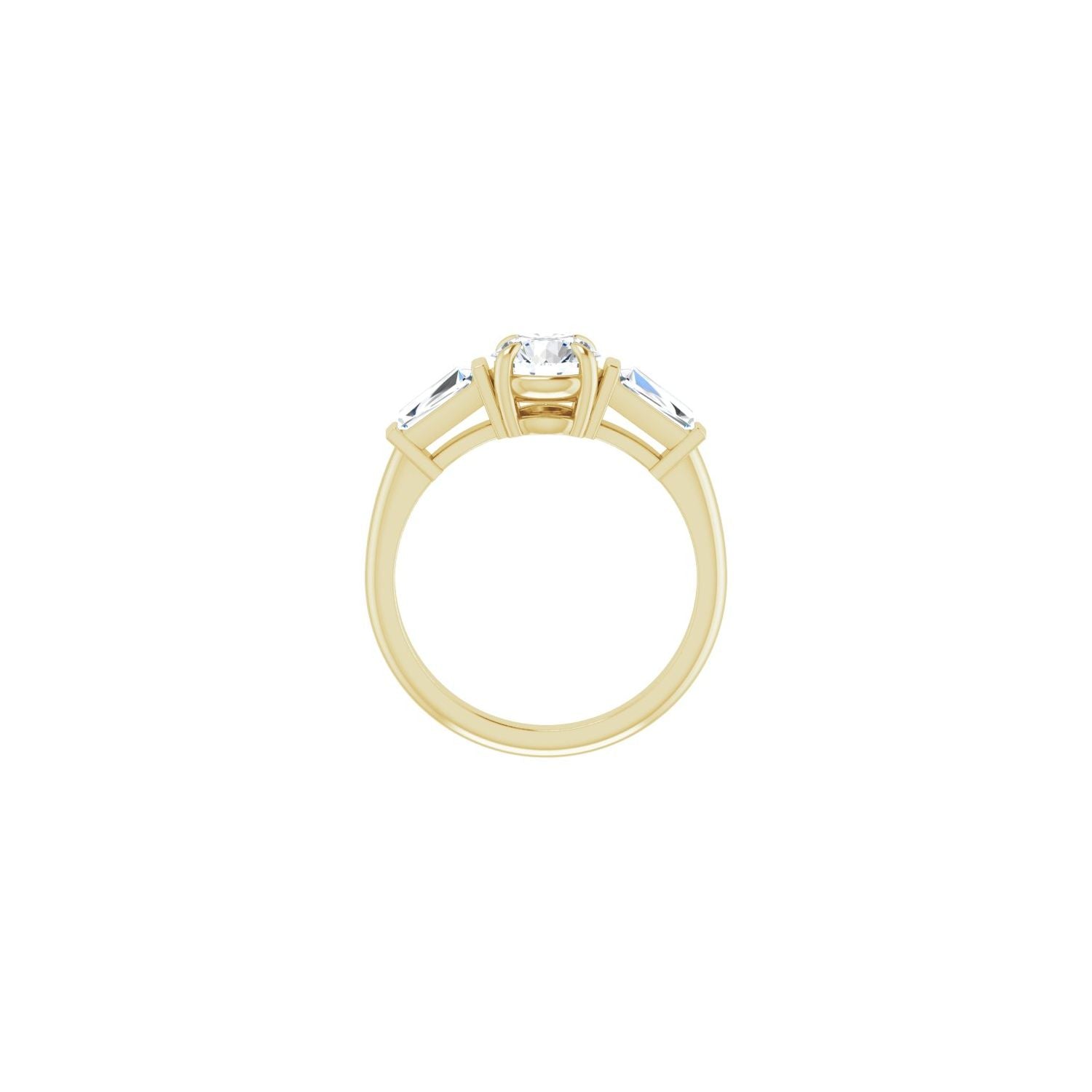 Iolana — Round center, yellow gold