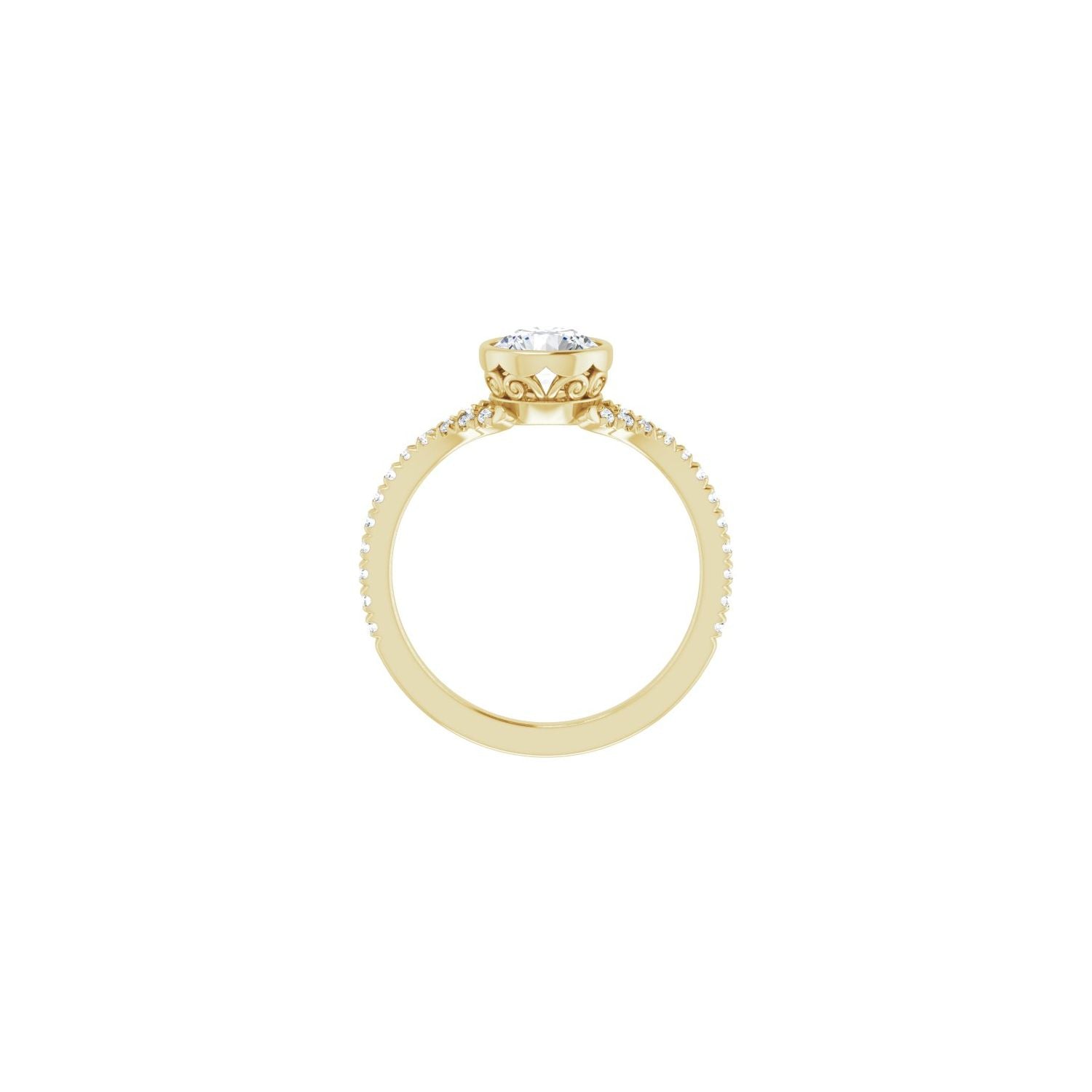 Ailani — Round center, yellow gold