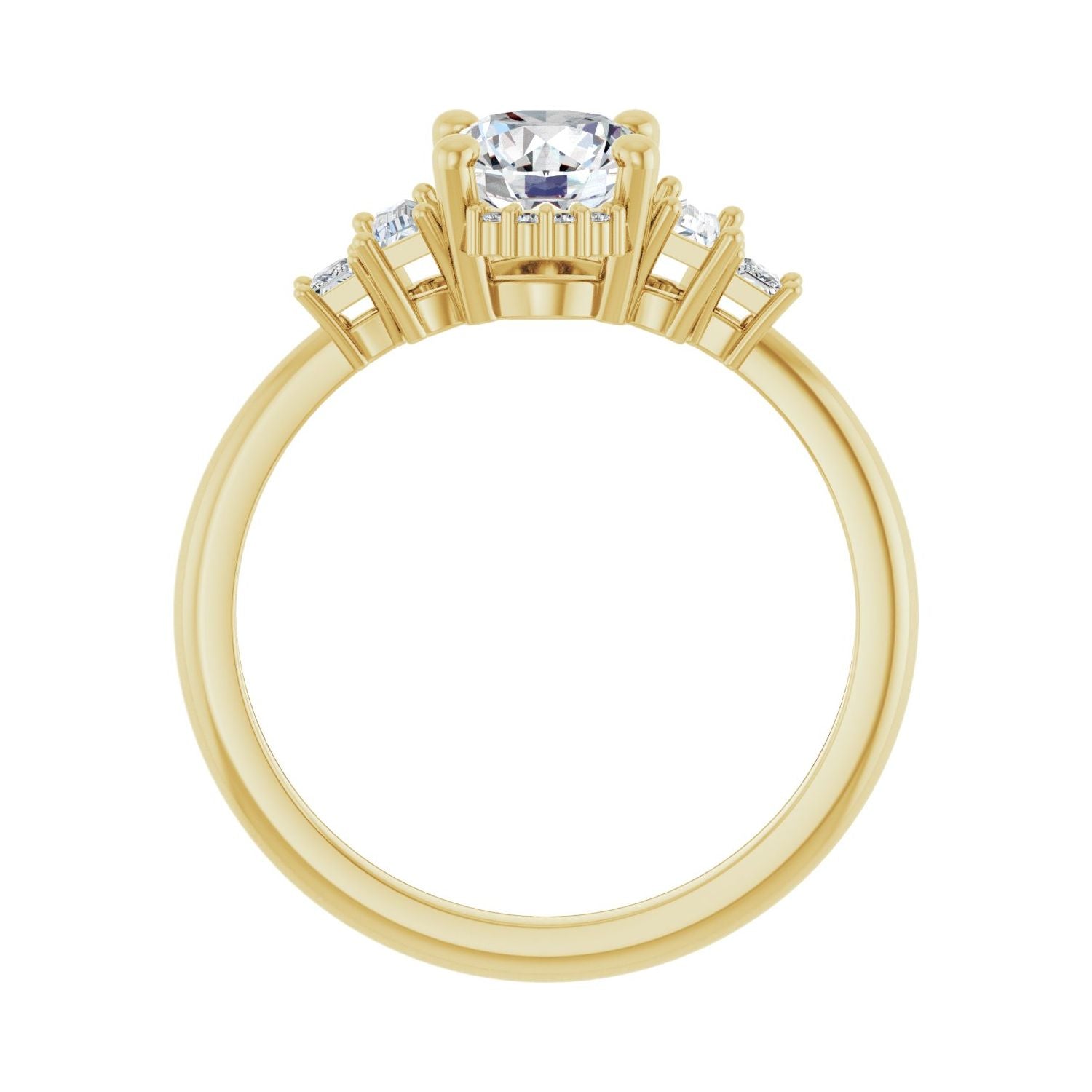Ayana — Round center, yellow gold