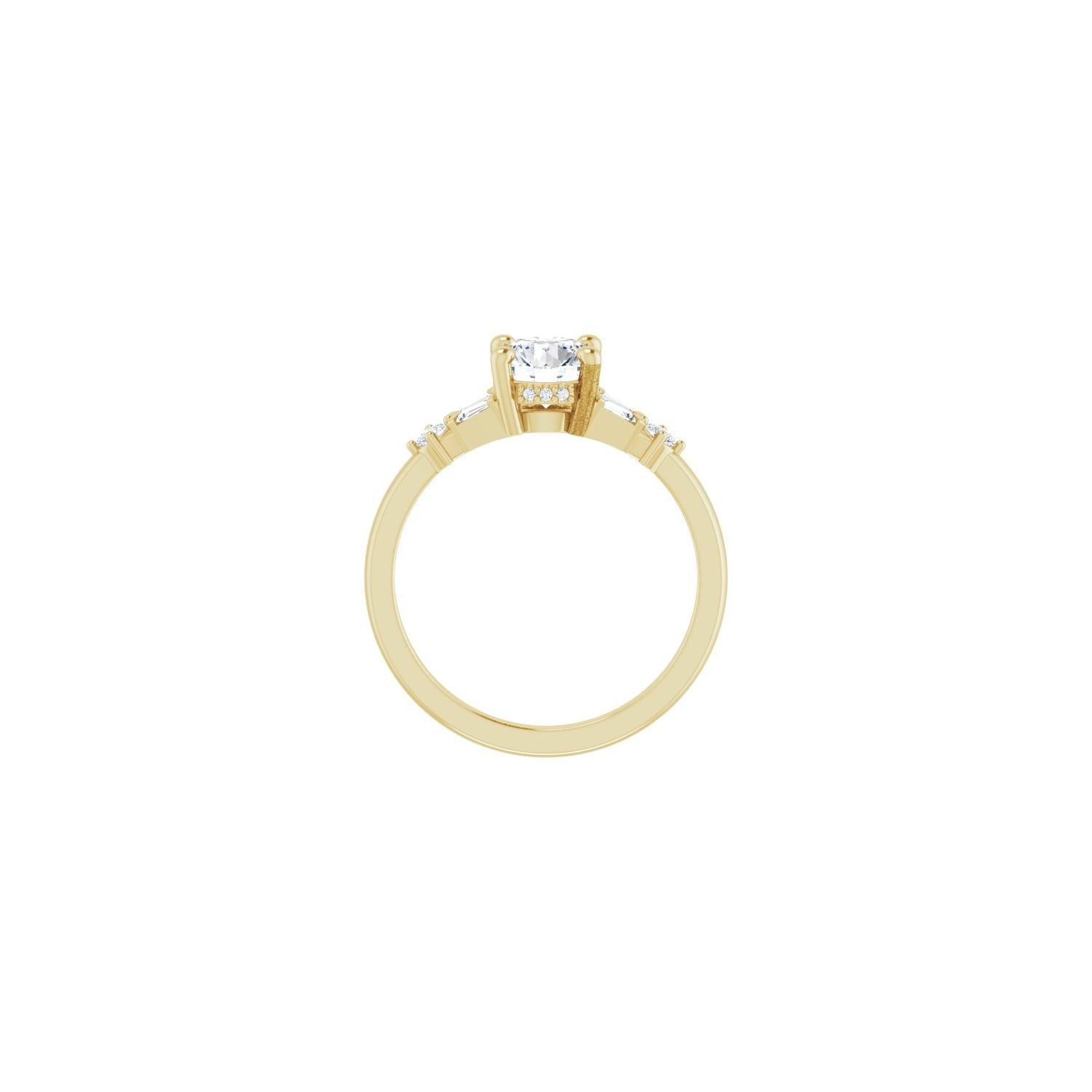 Imani — Round center, yellow gold