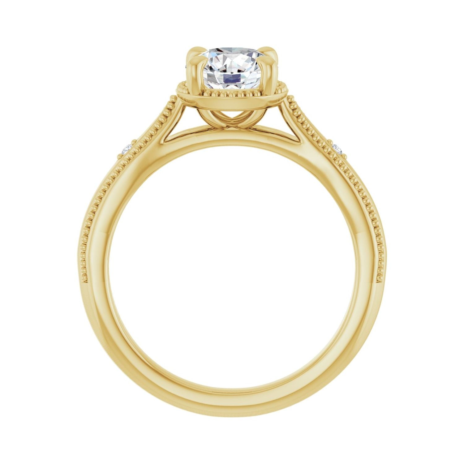 Habiba — Round center, yellow gold