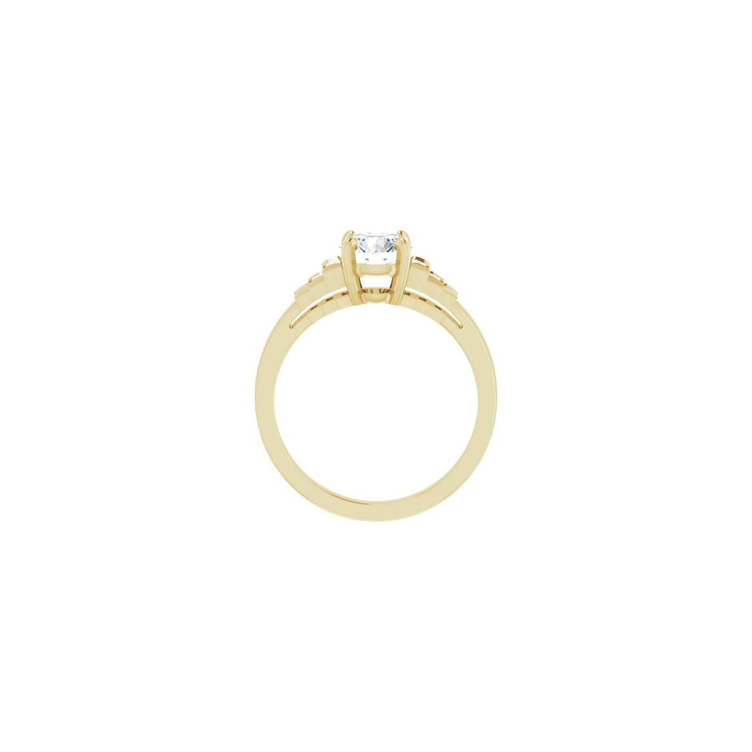 Jamila — Round center, yellow gold