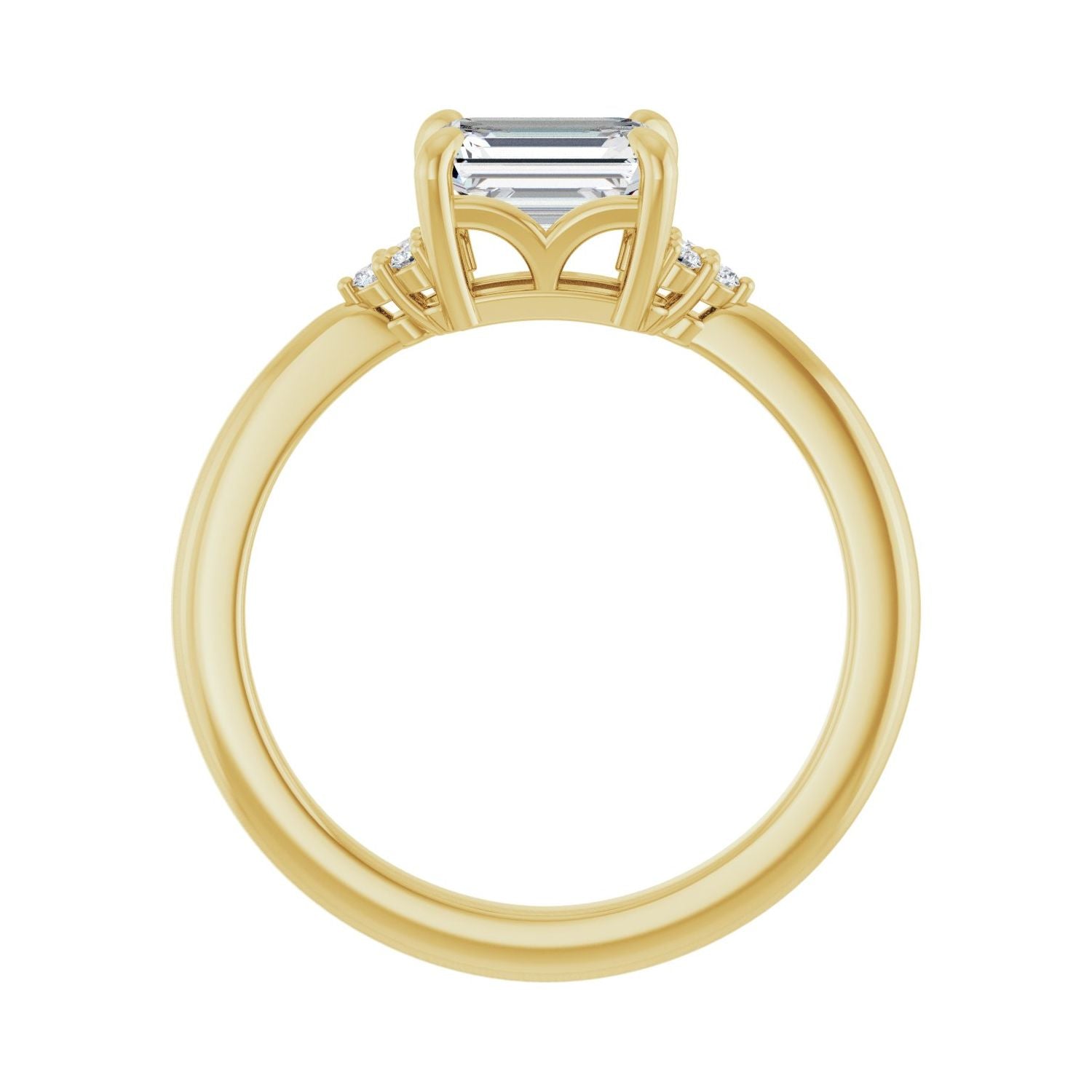 Samira — Emerald center, yellow gold