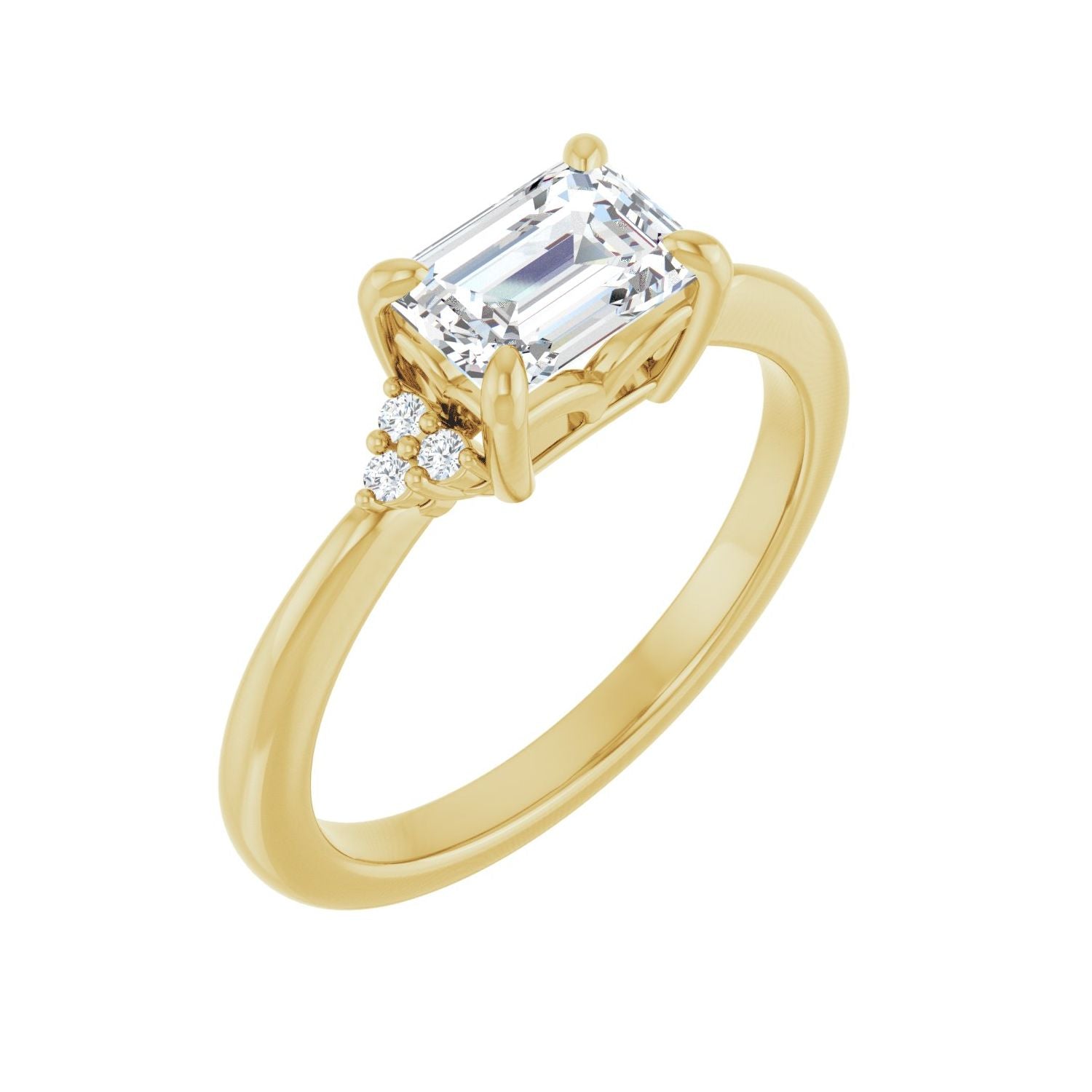 Samira — Emerald center, yellow gold
