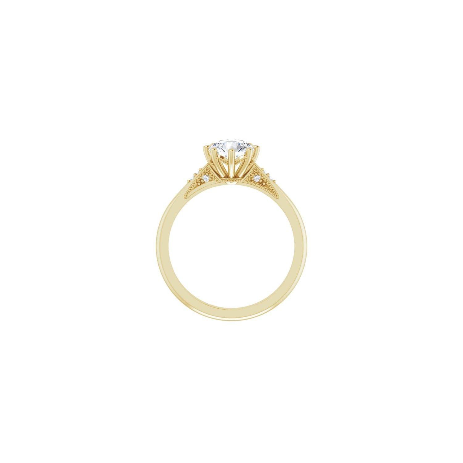 Yasmina — Round center, yellow gold