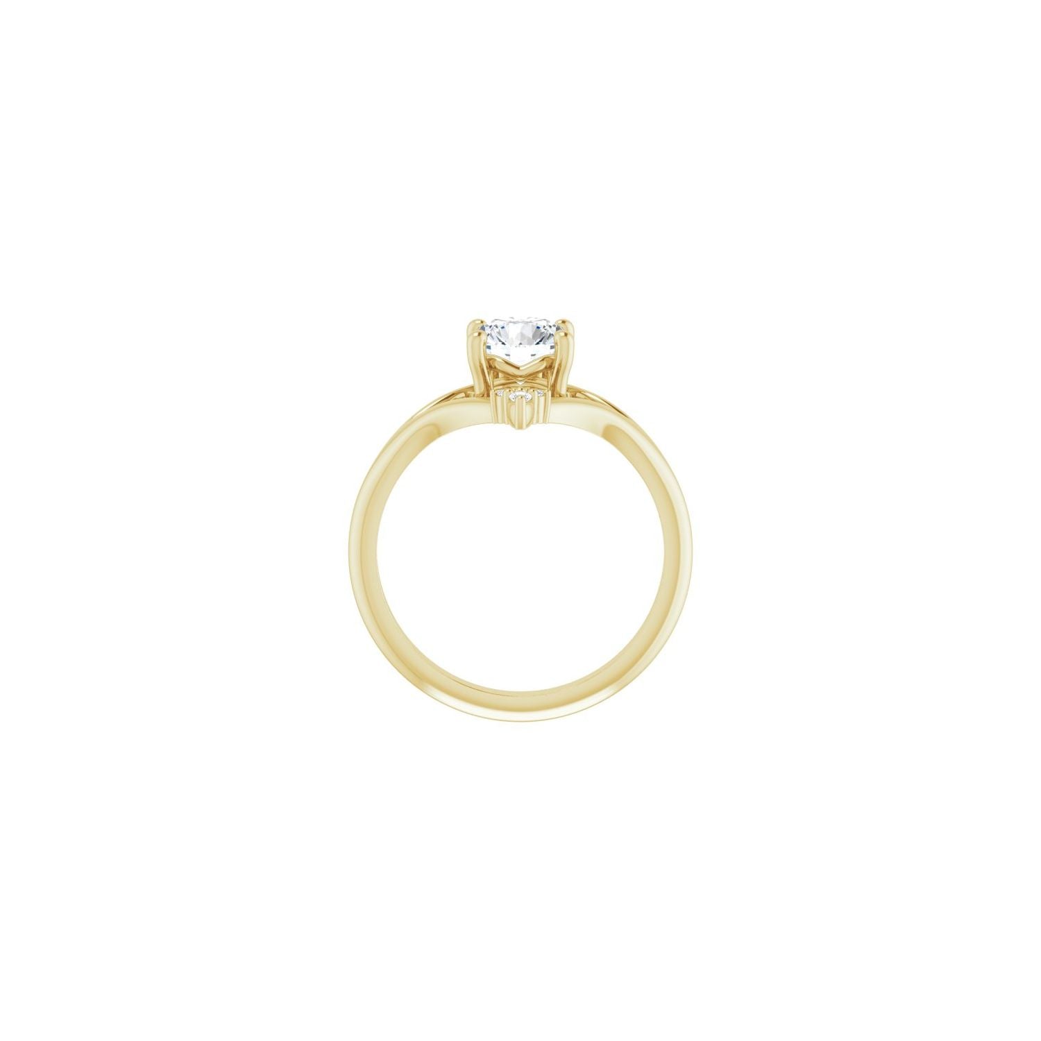 Zaina — Round center, yellow gold